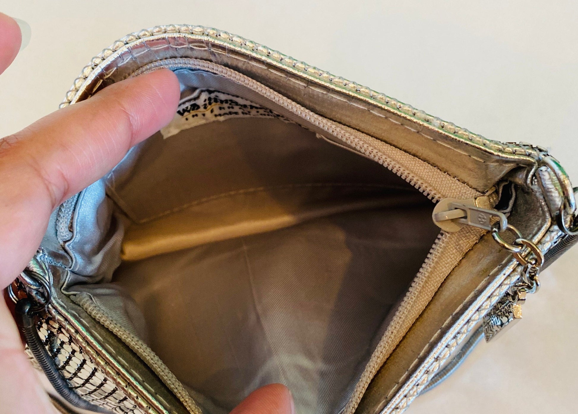 Vintage Whiting and Davis Silver Mesh Evening Disco Party Purse with Strap