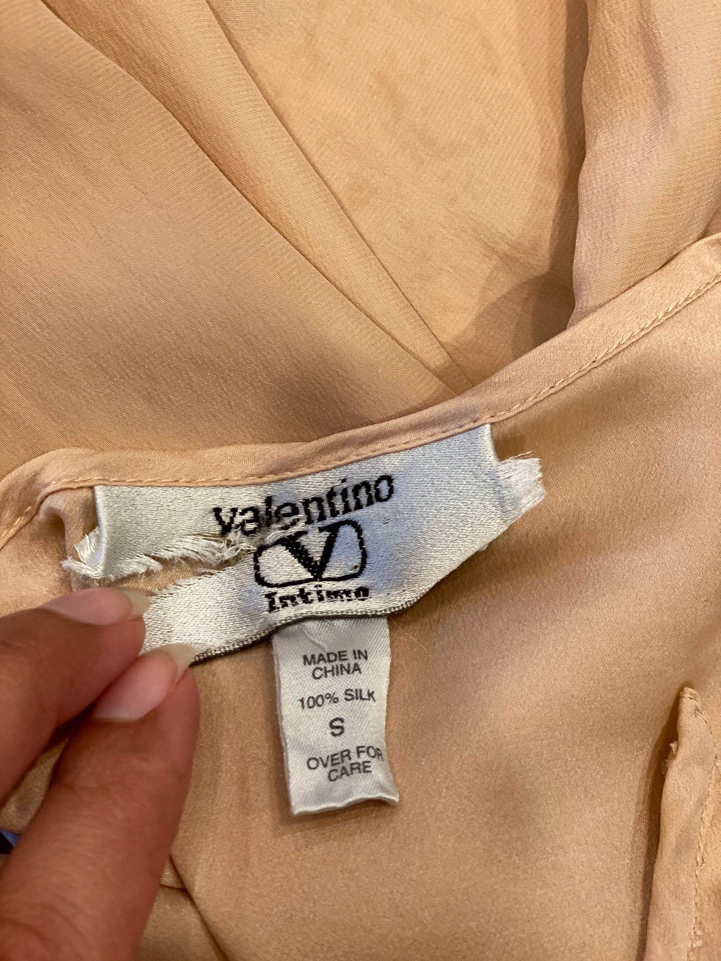 Valentino Silk Pale Pink Pajamas Pant Set Couture Loungewear Rare Ensemble