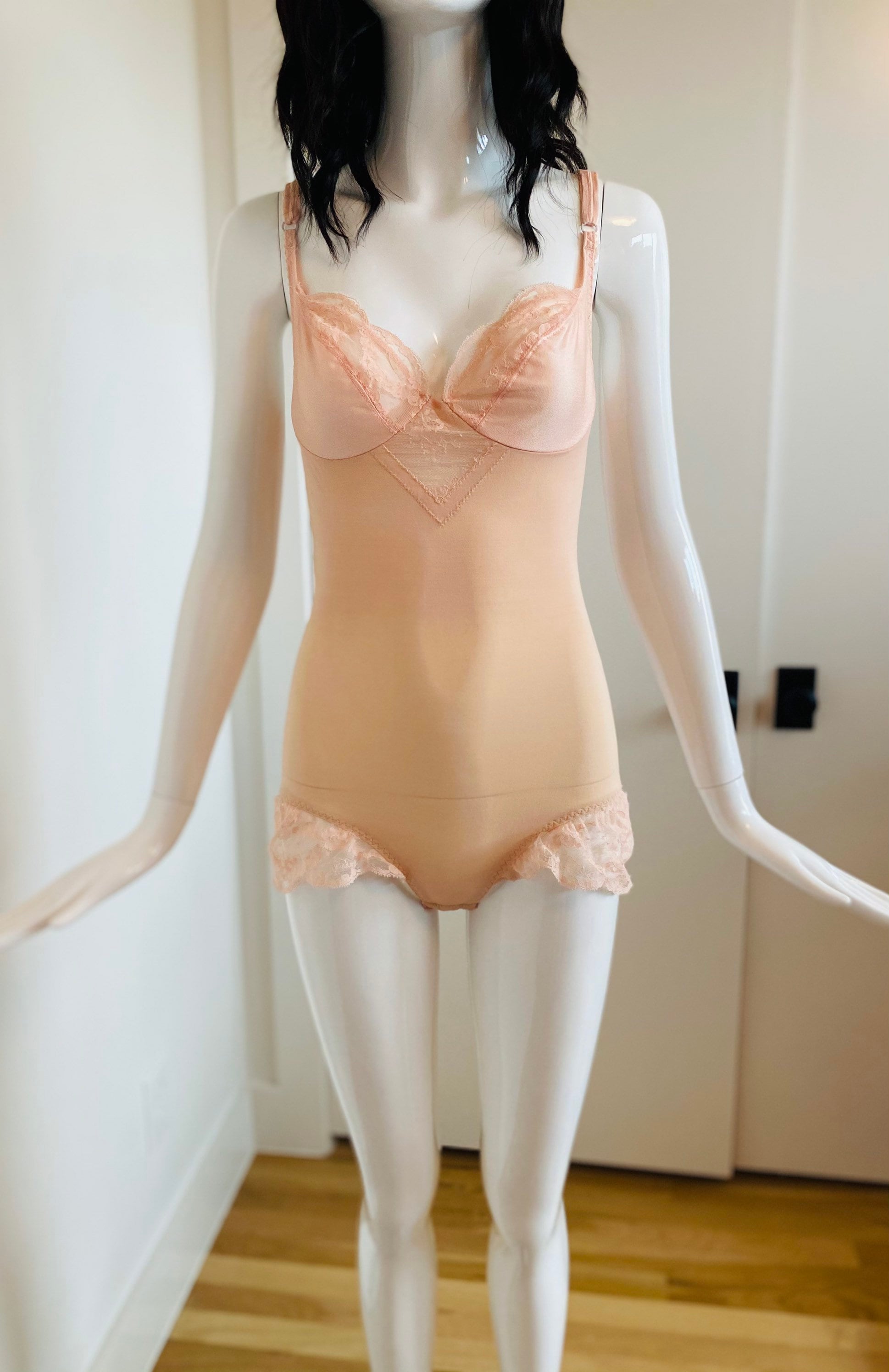 60s Emilio PUCCI For Formfit Rogers Lace and Nylon Teddy 34C