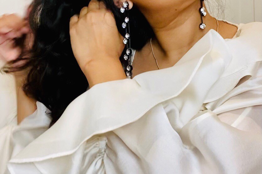 Kenneth Jay Lane for Barney’s Statement 5" Duster Rhinestone Signed Party Clip on Earrings