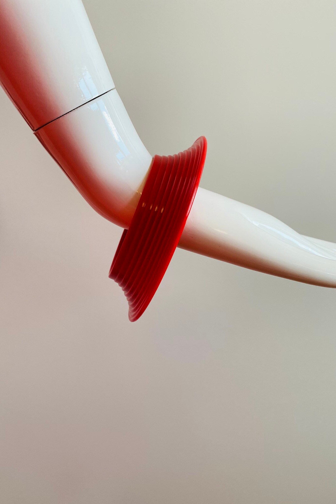 MCM 60s Red Mod Jewelry Resin Set Clip On Earrings and Cuff Bracelet