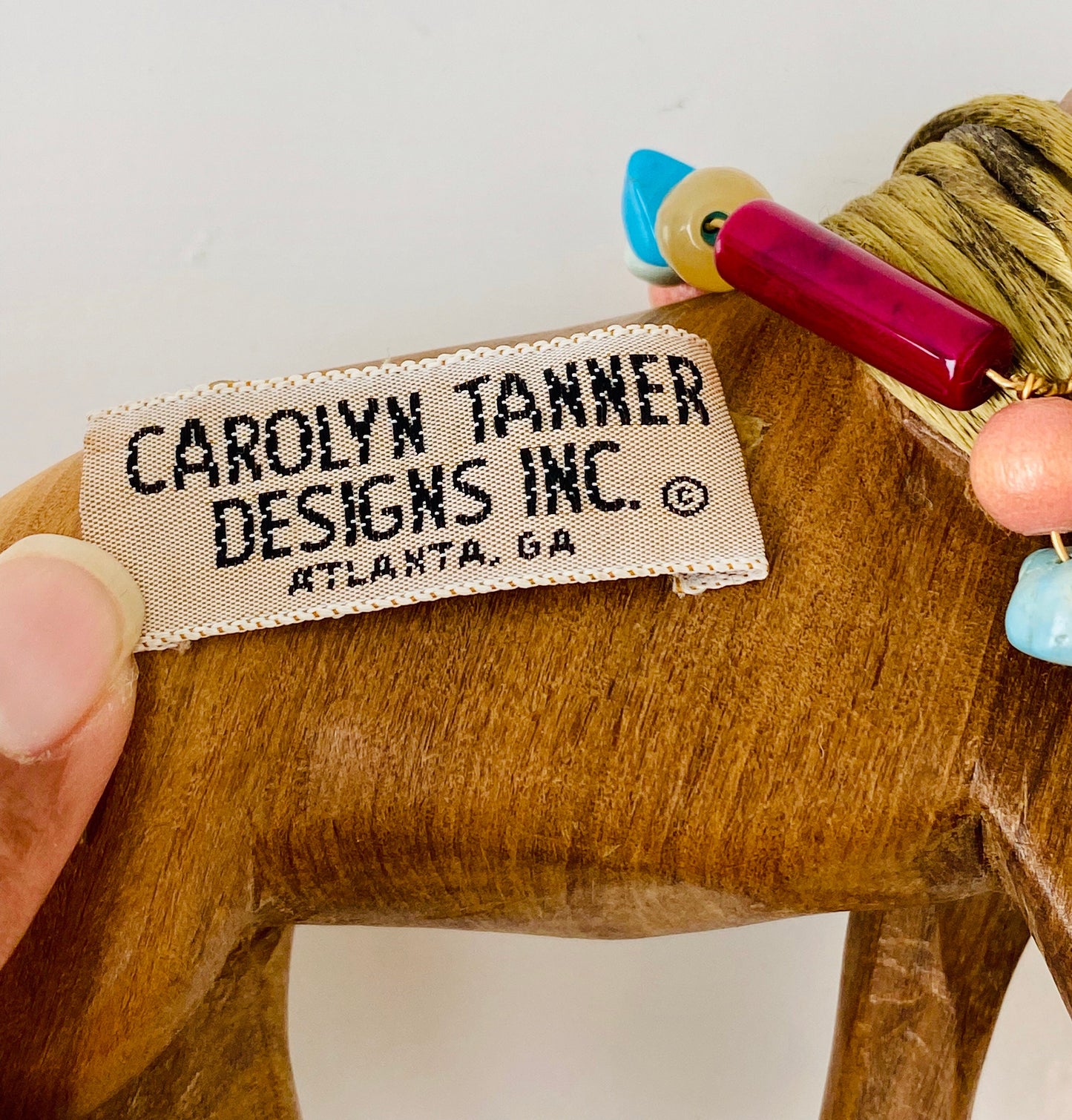 80s Statement OOAK Handmade Belt Sash Suede Silk Wood Lion Beaded