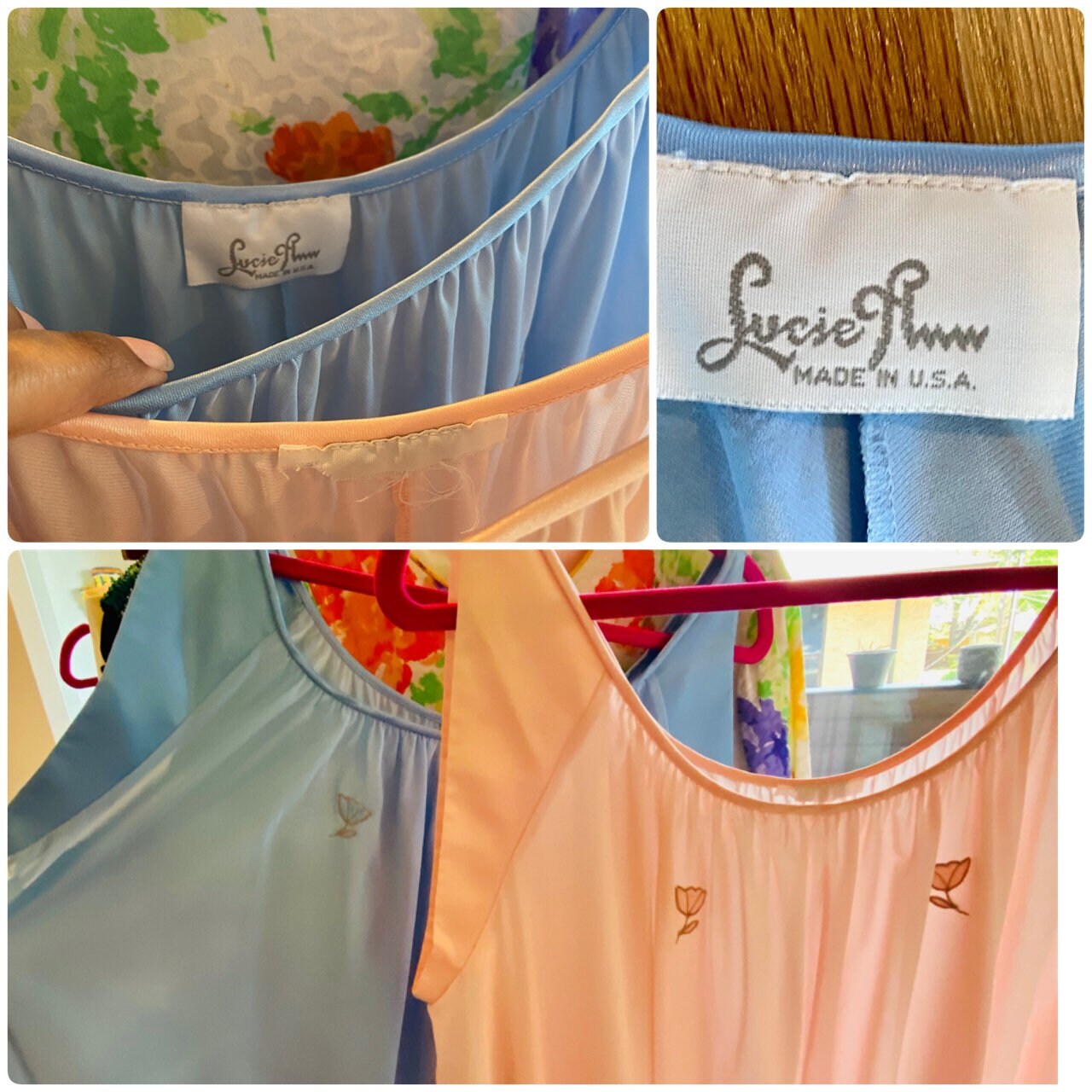 60s Lucie Ann Mod Pink Nylon Big Sweep Muumuu Negligee