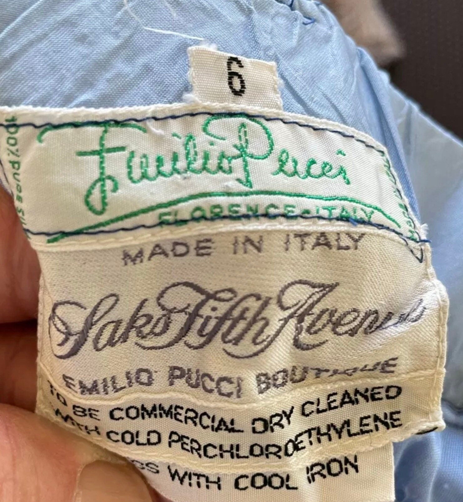 70s Emilio PUCCI Blue Floral Silk Strapless Maxi Dress and Shawl Ensemble Small/Medium