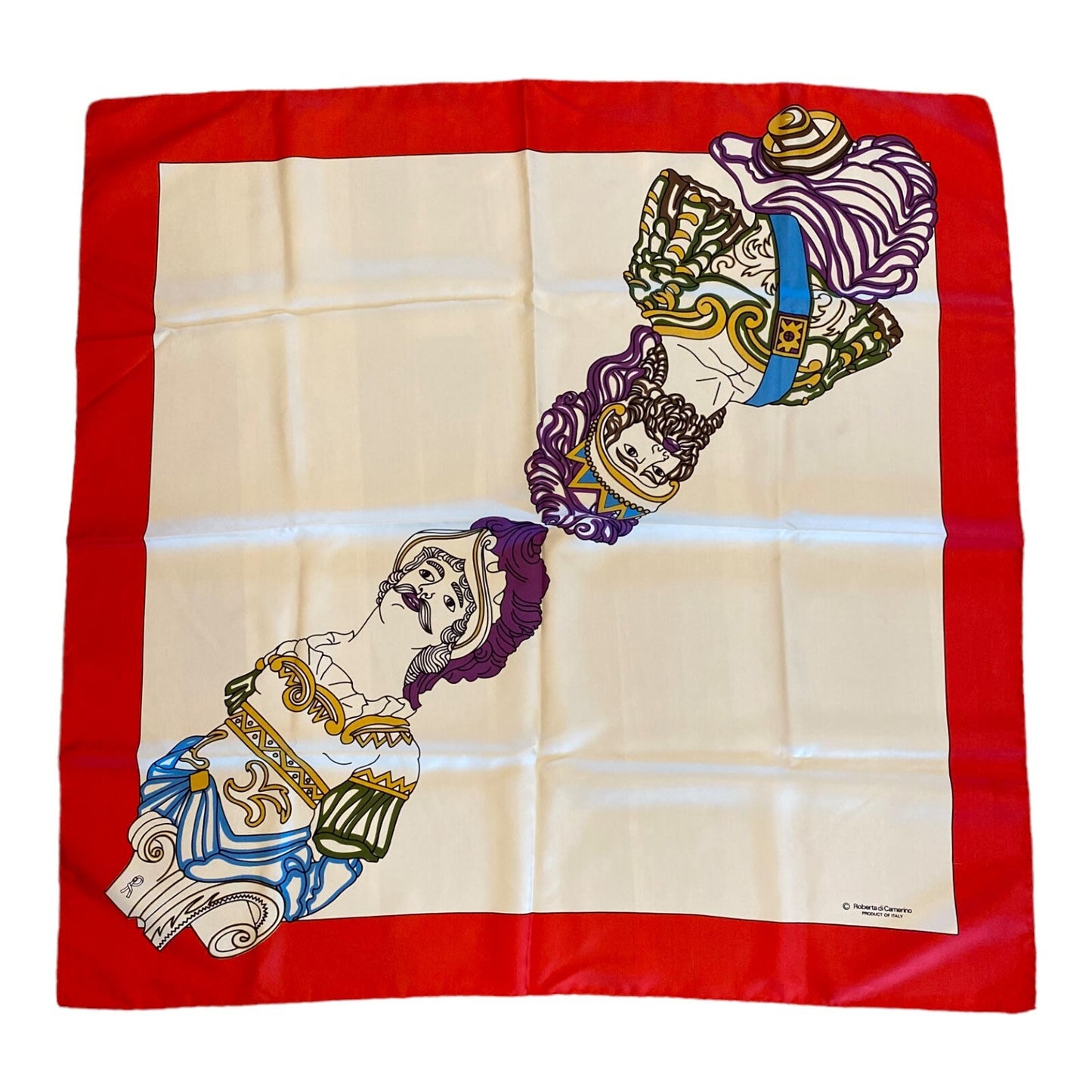 80s Roberta di Camerino Silk Scarf 34”X35”