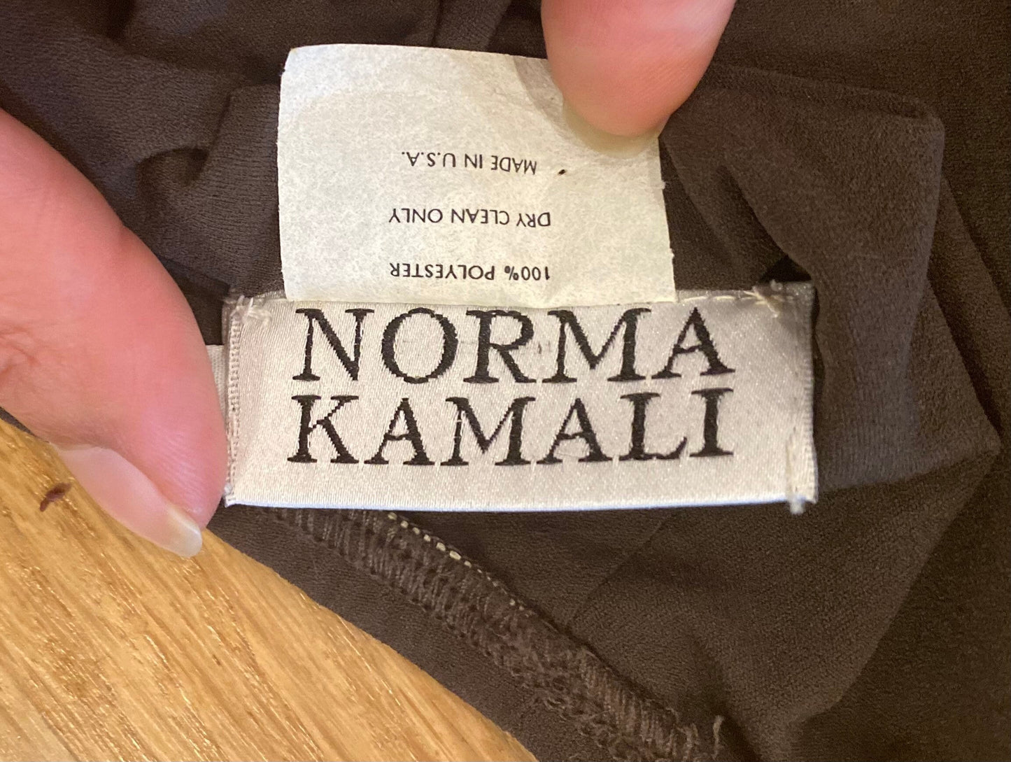 90s Chocolate Brown Norma Kamali OMO Jersey Tube Maxi Low Waisted Skirt Medium