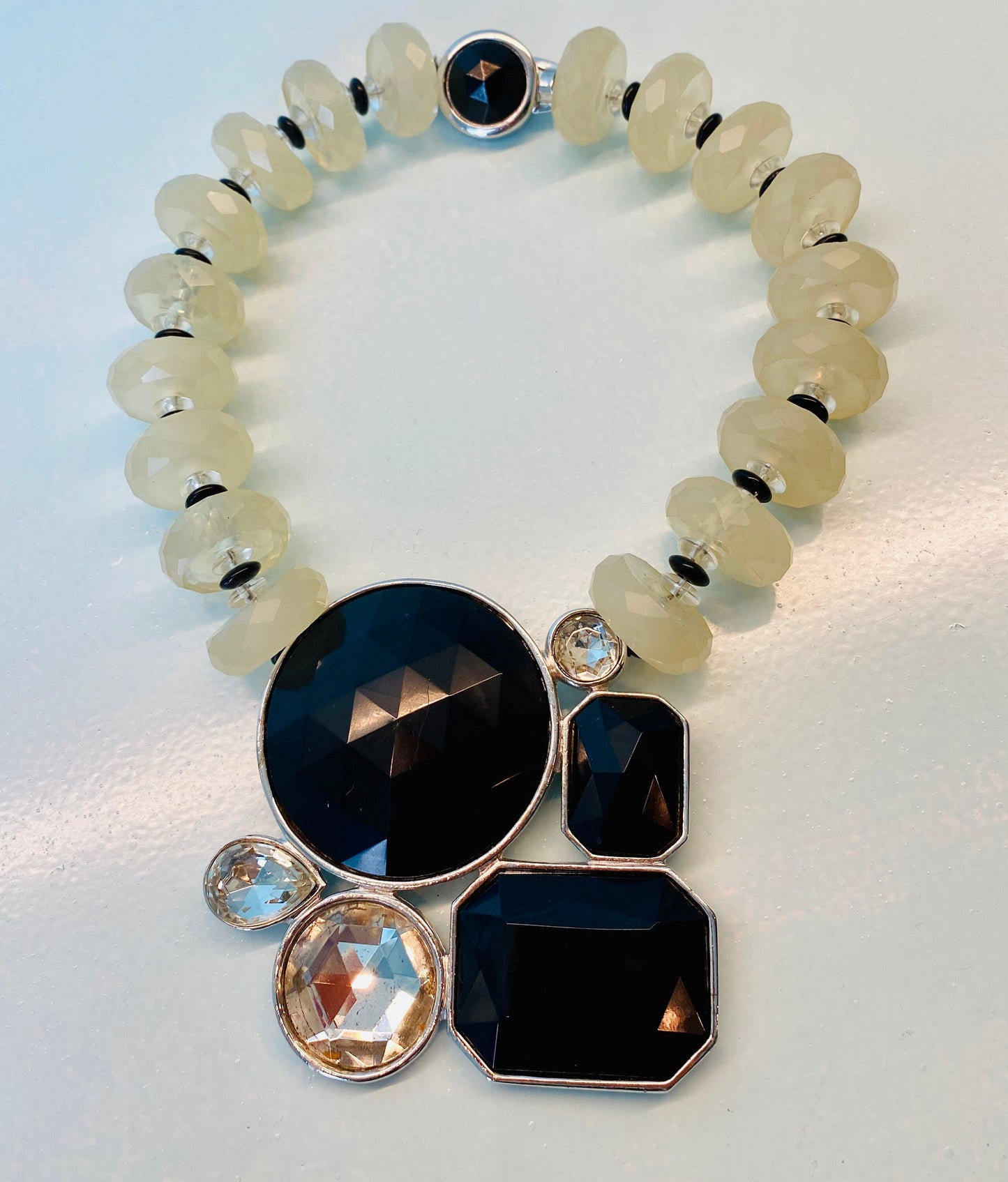 Disco era Alexis KIRK Signed Statement Necklace. Huge!