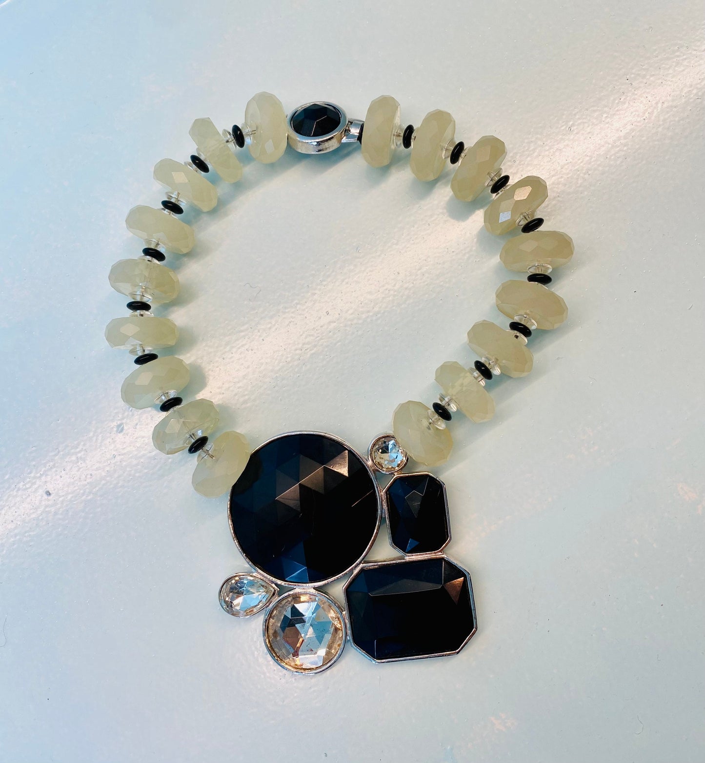 Disco era Alexis KIRK Signed Statement Necklace. Huge!