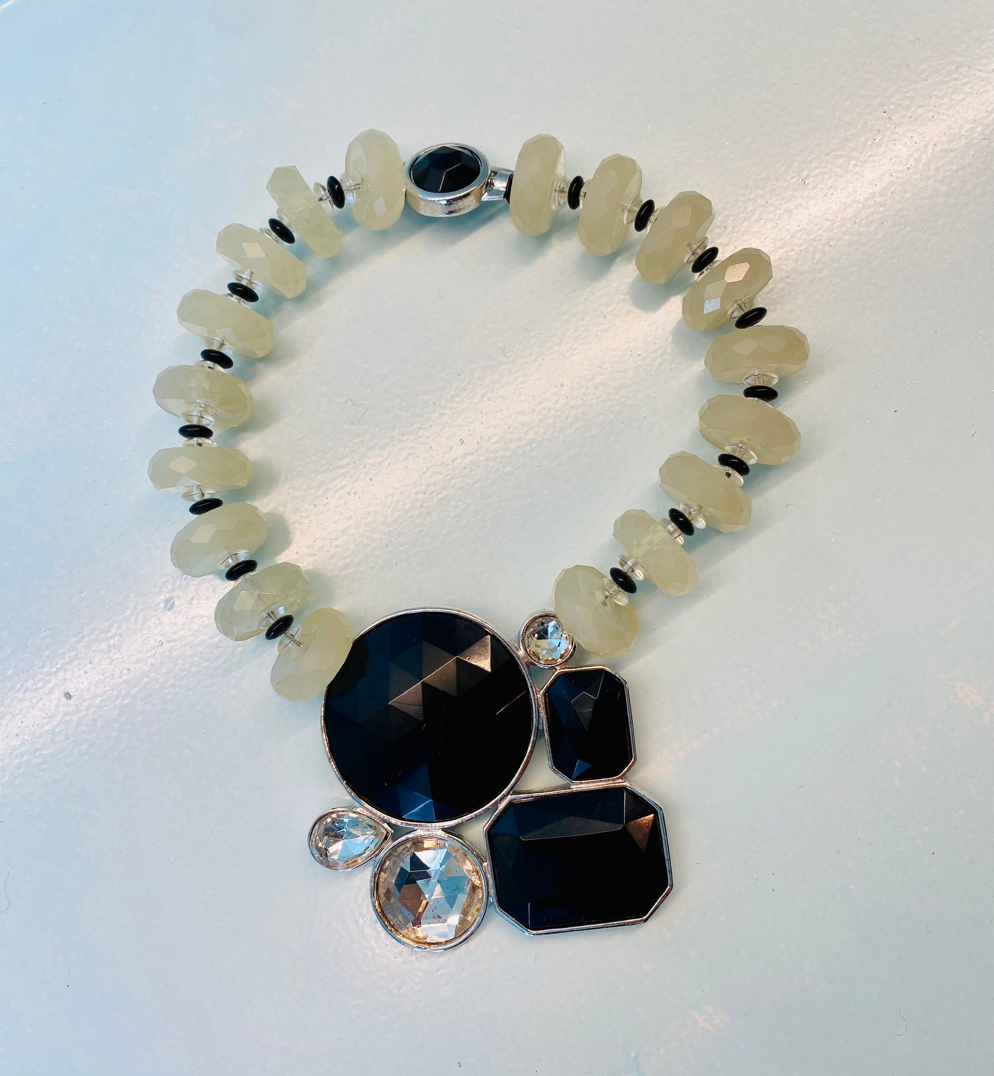 Disco era Alexis KIRK Signed Statement Necklace. Huge!