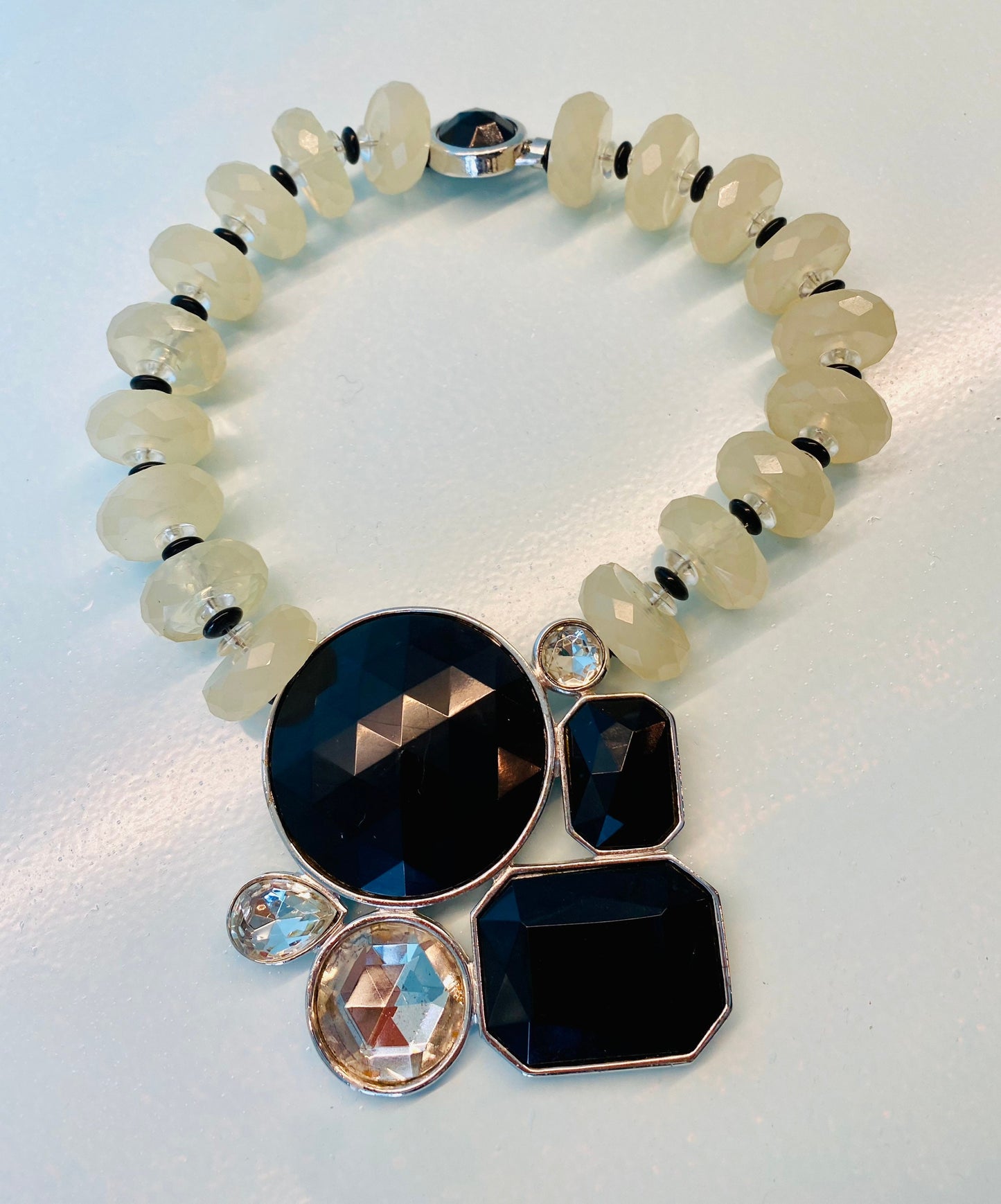 Disco era Alexis KIRK Signed Statement Necklace. Huge!