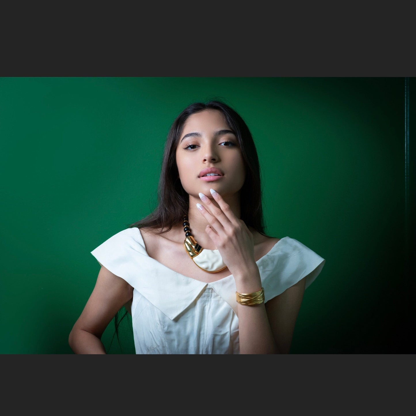 Disco Era Signed Alexis KIRK Statement Necklace Huge!