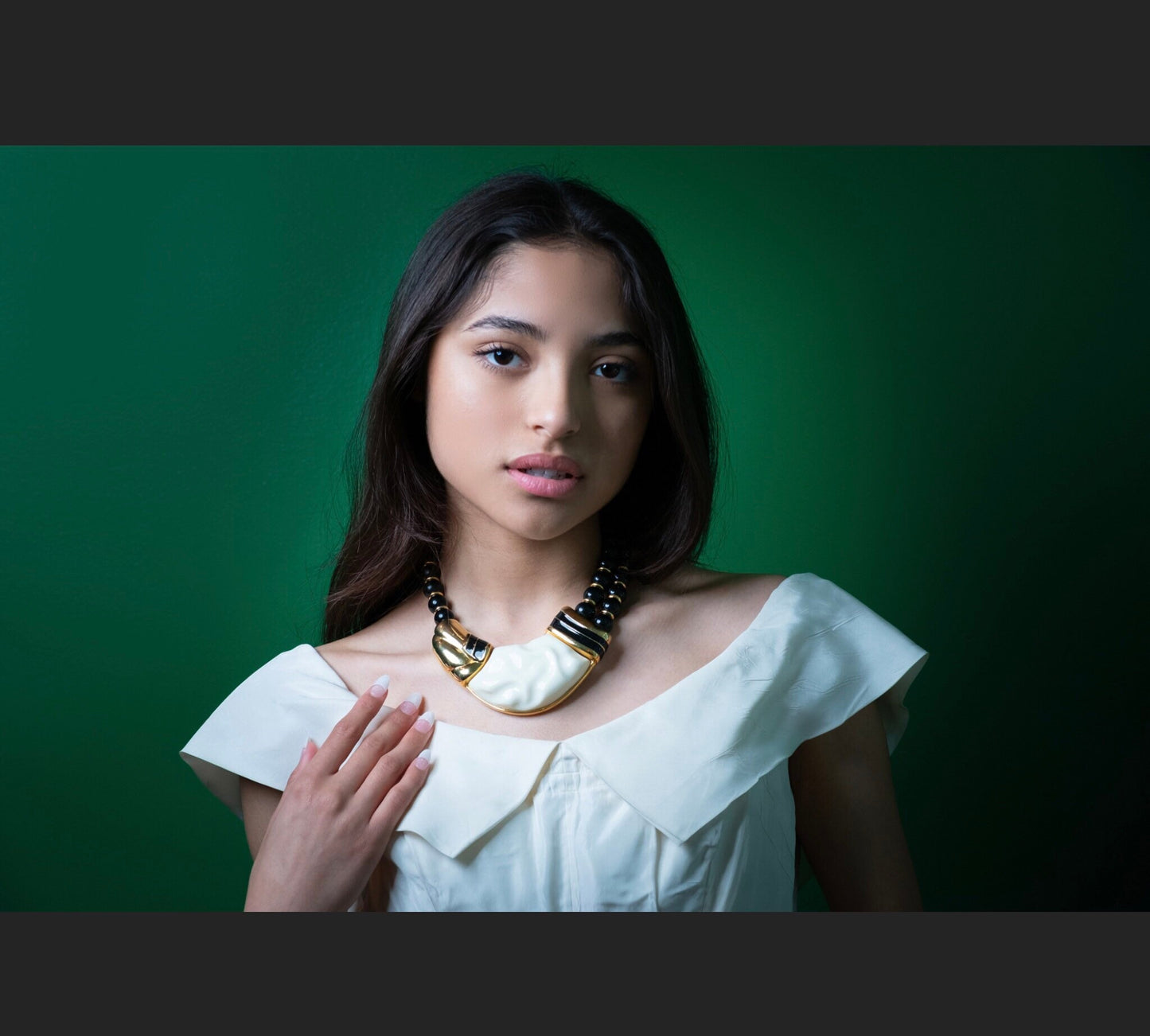 Disco Era Signed Alexis KIRK Statement Necklace Huge!