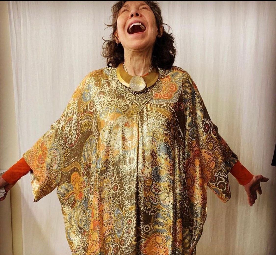70s Lucie Ann Gold Metallic Brocade Hostess Caftan Dress