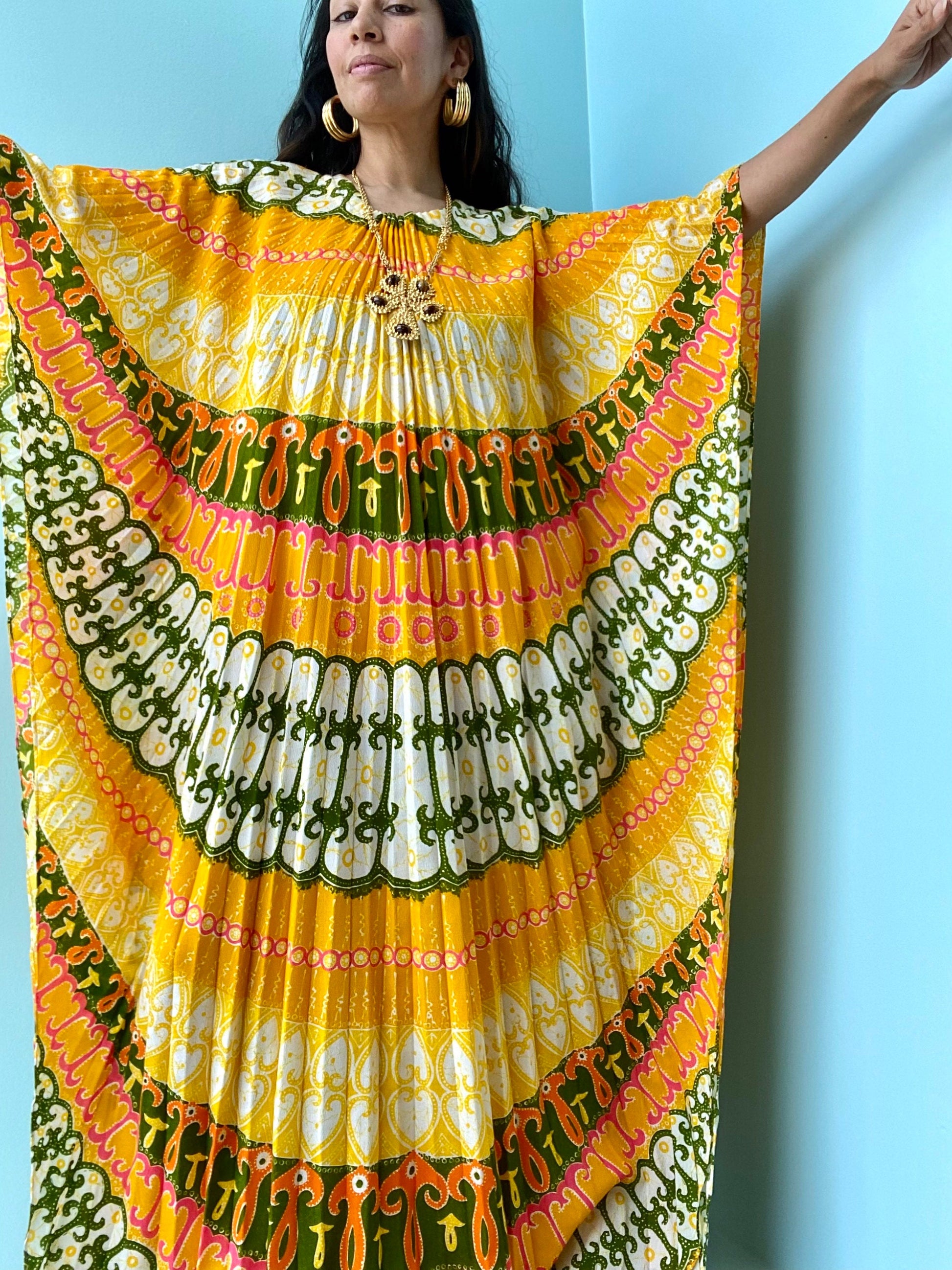 Georgie KEYLOUN Accordion Pleated Maxi Caftan