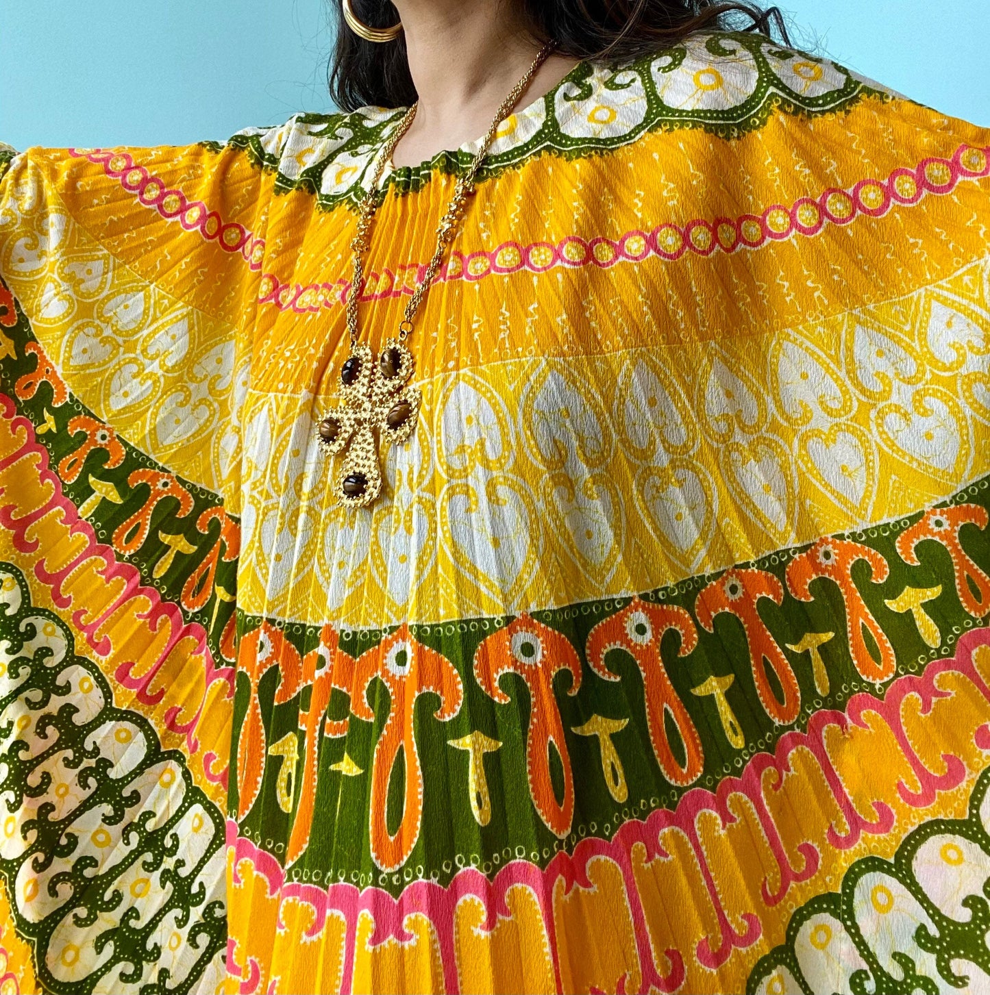 Georgie KEYLOUN Accordion Pleated Maxi Caftan