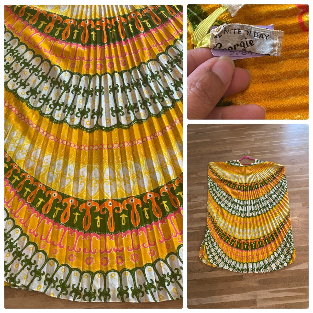 Georgie KEYLOUN Accordion Pleated Maxi Caftan