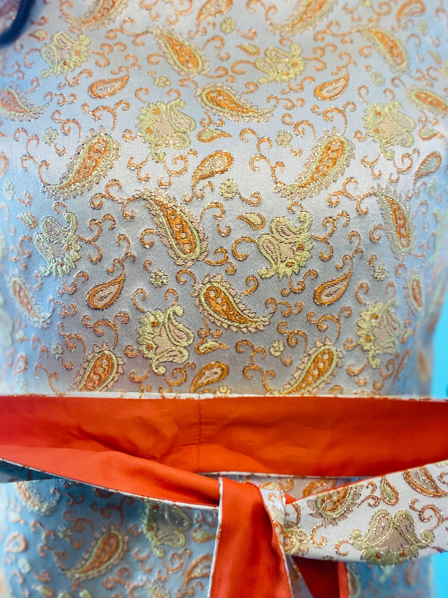 60s Rona California Brocade Maxi Tunic Dress