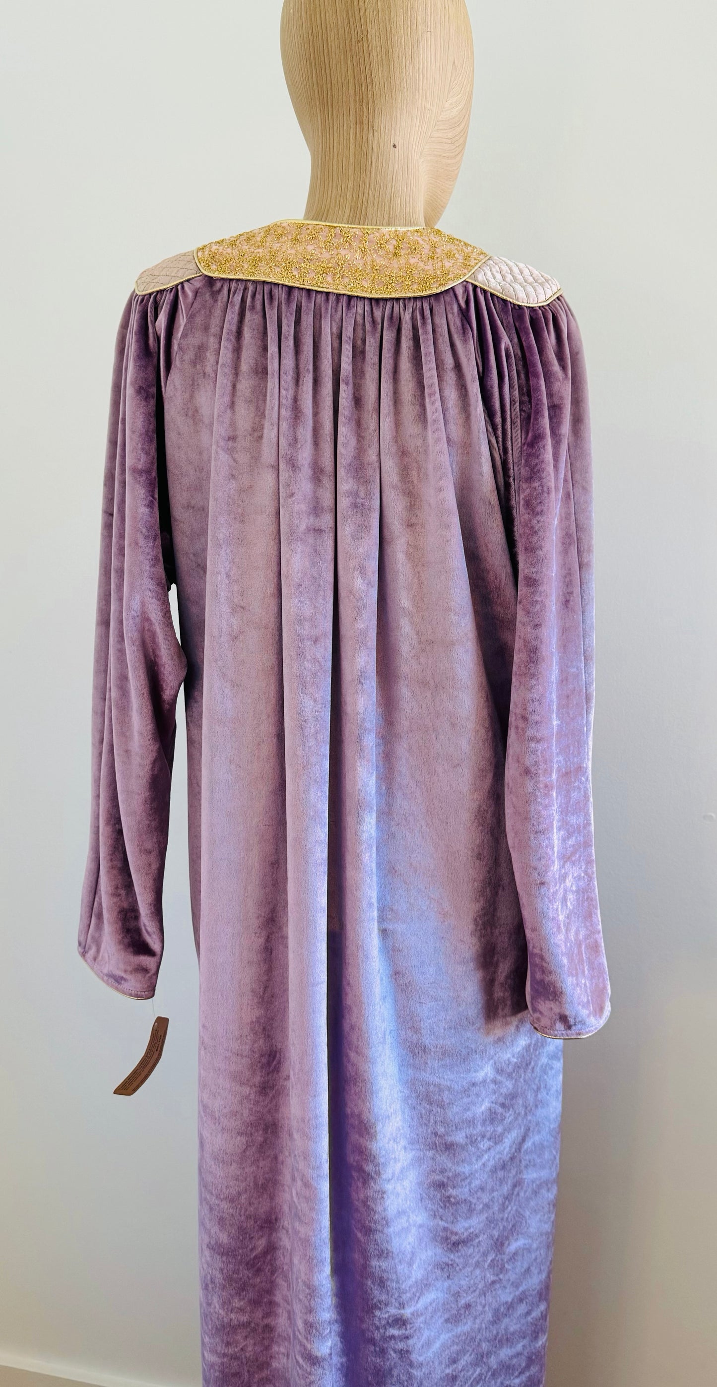 80's Bill Tice NWT Lilac Iridescent Velour Regal Caftan