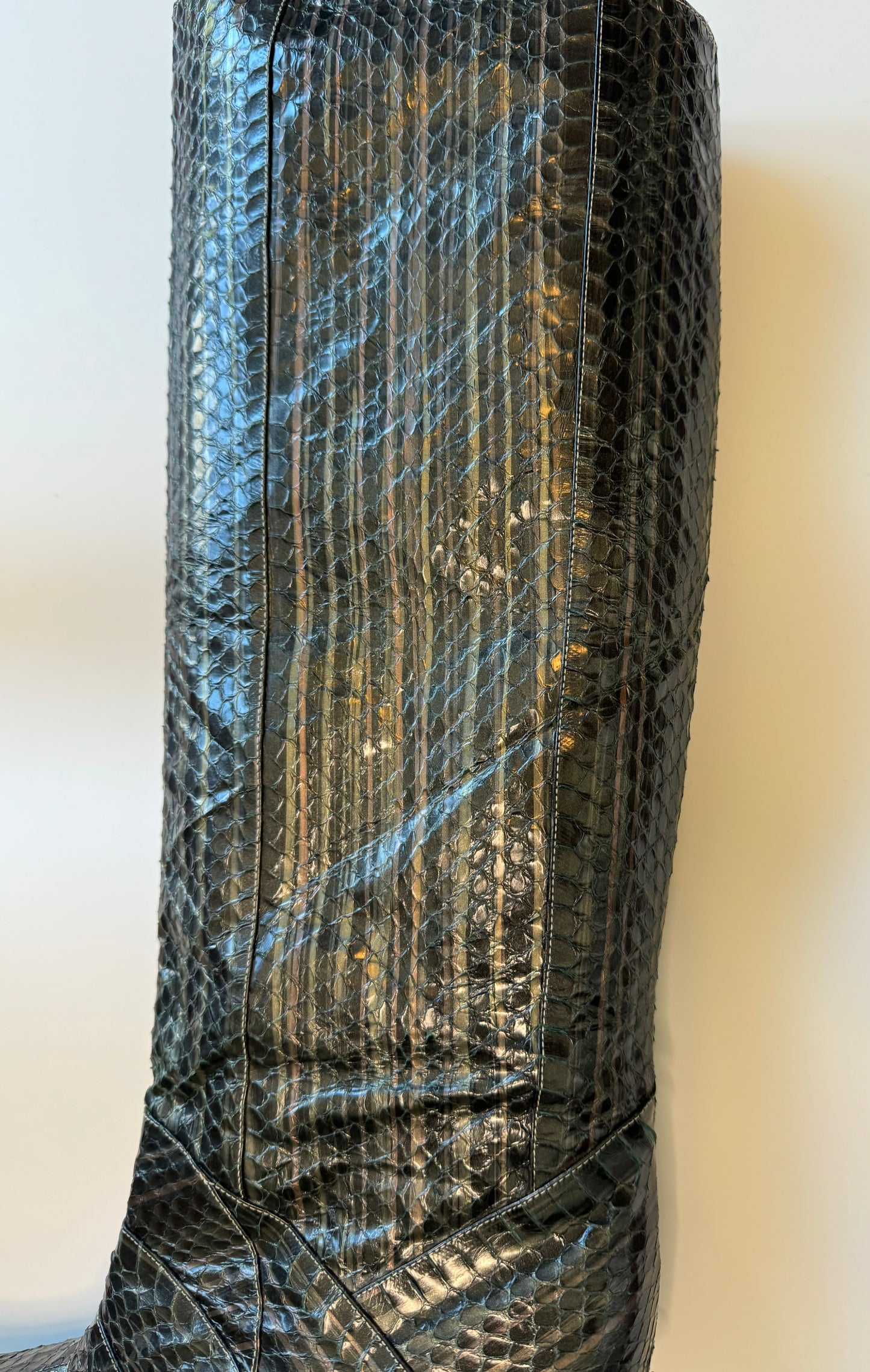 Disco Era Snake Skin Tall Boots