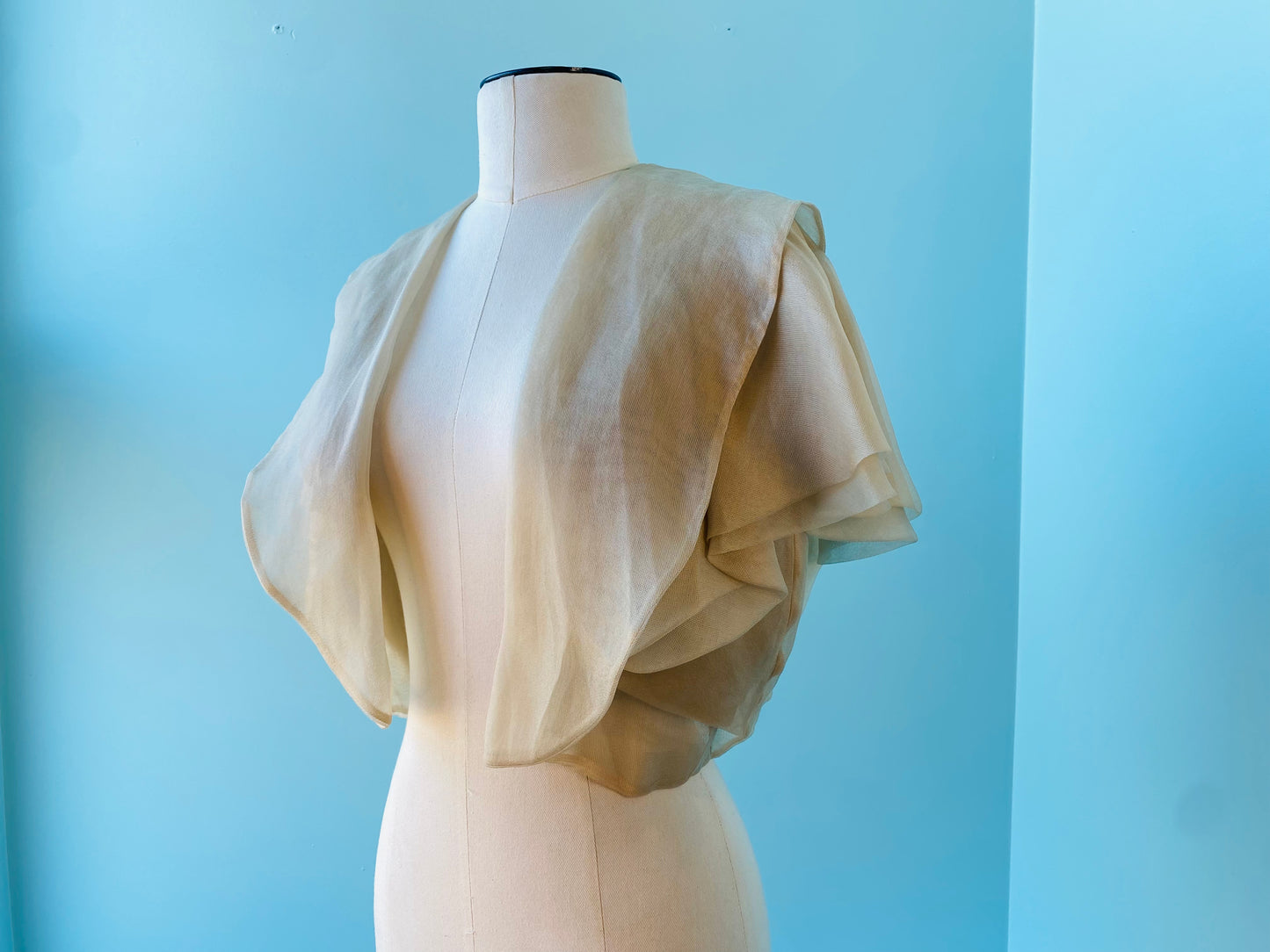 Luisa Beccaria Ruffled Silk Organza Bolero