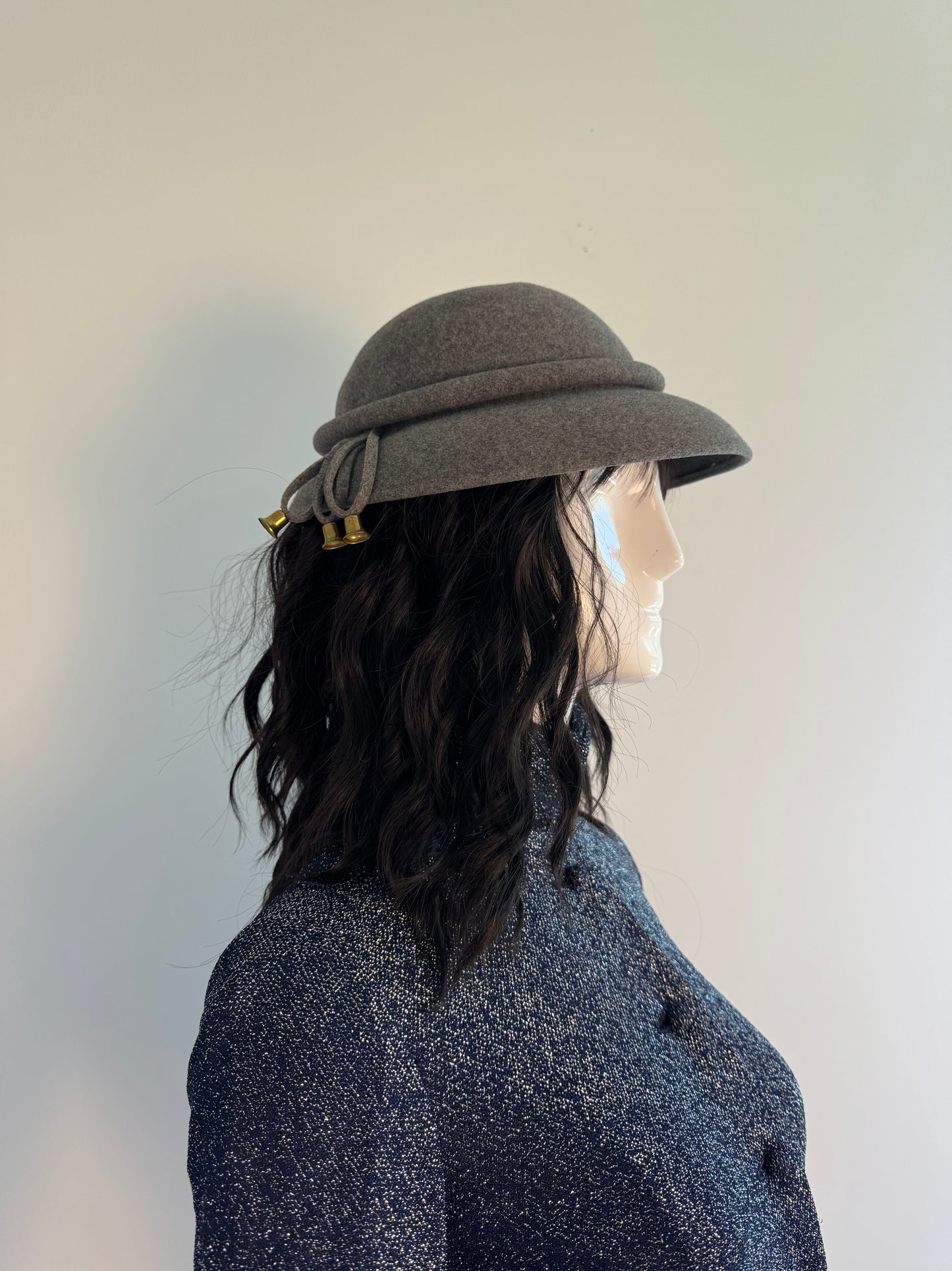 60s Geoffre Beene Mod Navy and Silver Lurex Dress