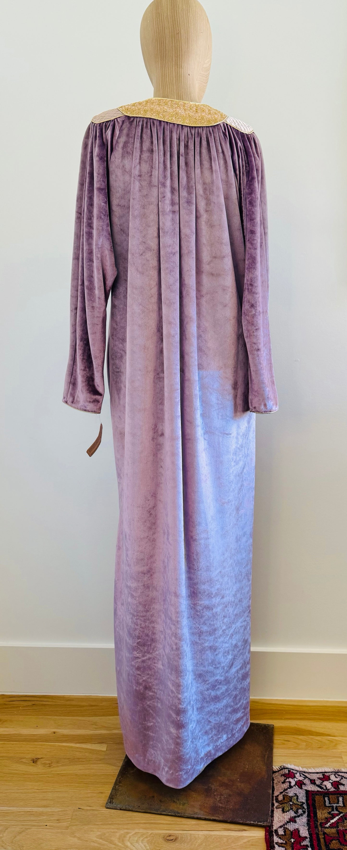 80's Bill Tice NWT Lilac Iridescent Velour Regal Caftan