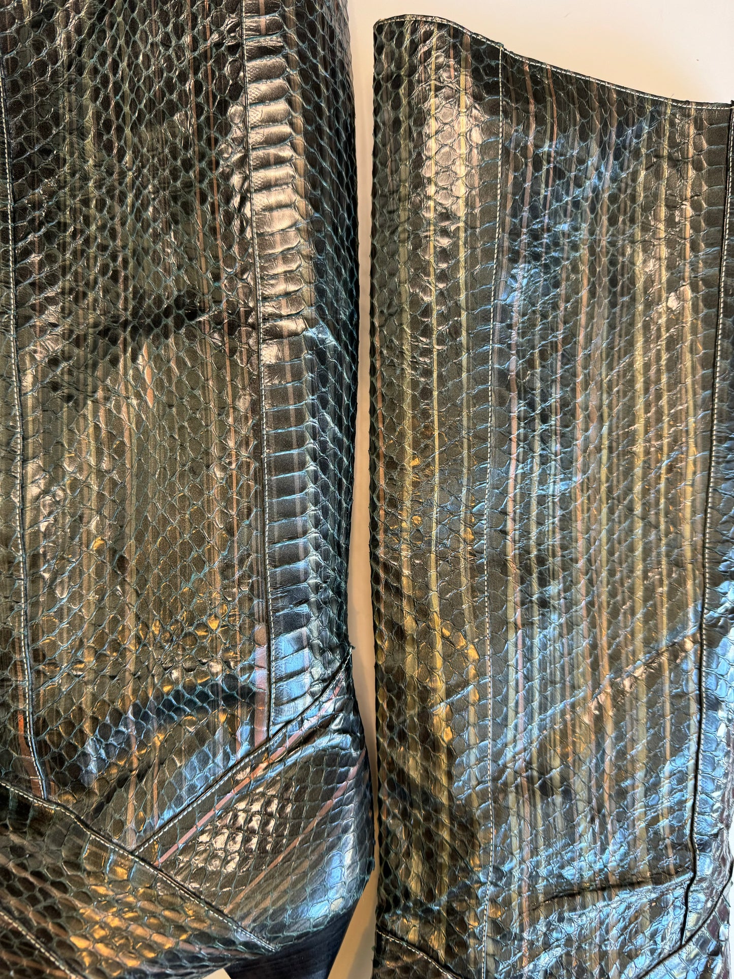 Disco Era Snake Skin Tall Boots