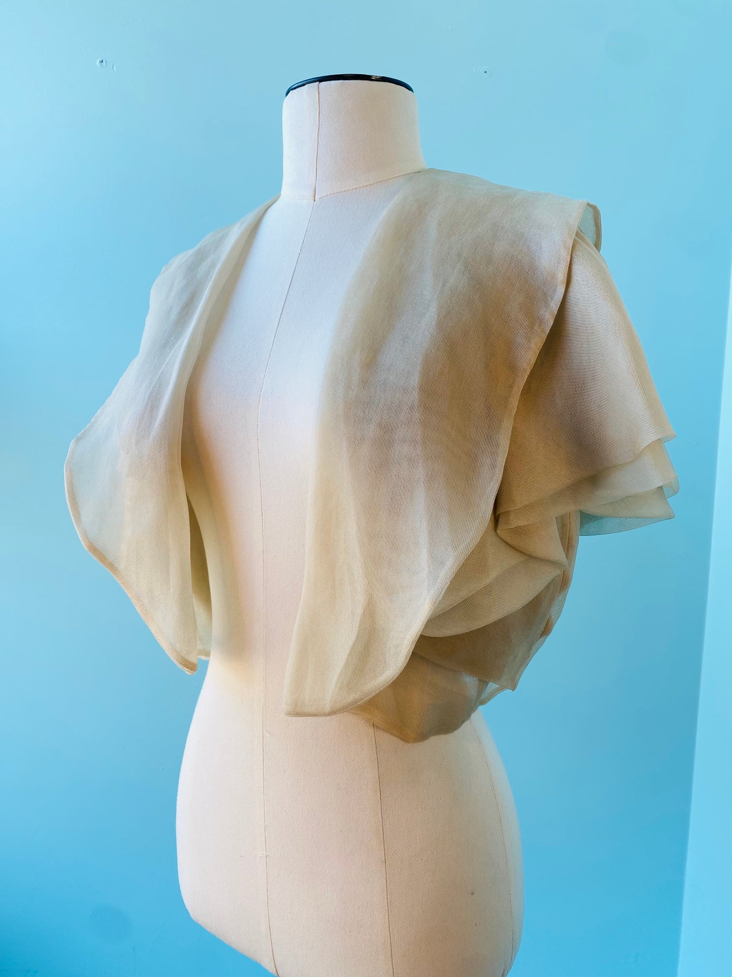 Luisa Beccaria Ruffled Silk Organza Bolero