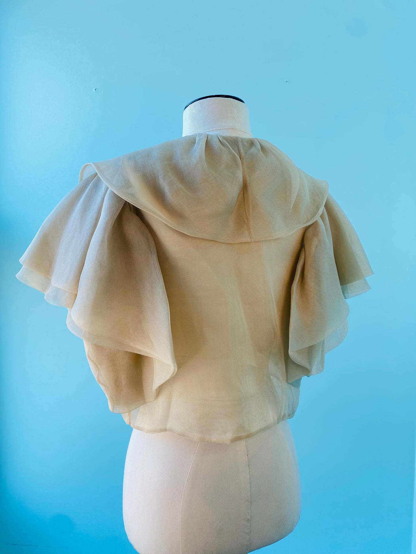 Luisa Beccaria Ruffled Silk Organza Bolero