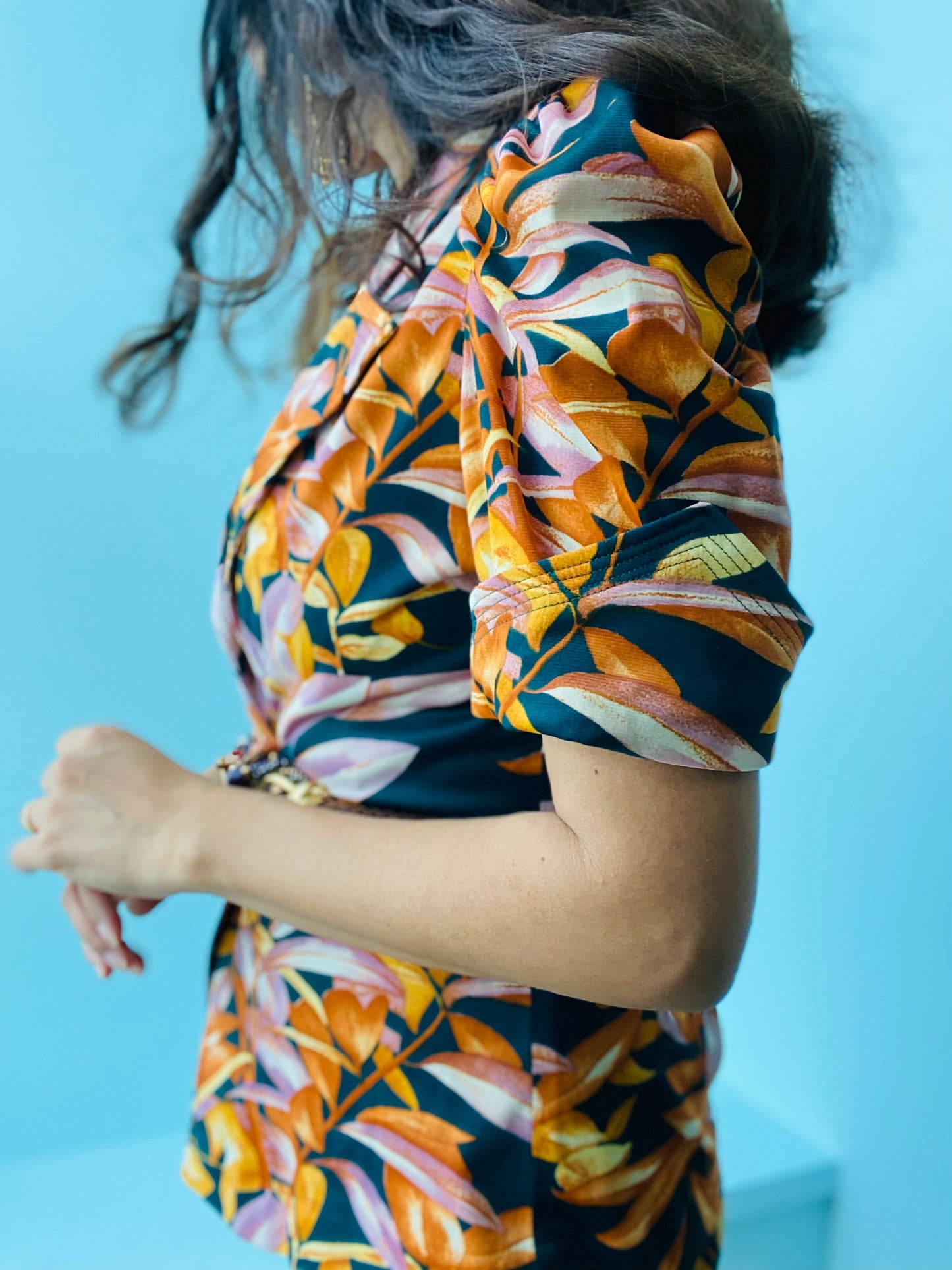 70s Union Made Bell Bottoms Big Collar 3 Piece Printed Ensemble