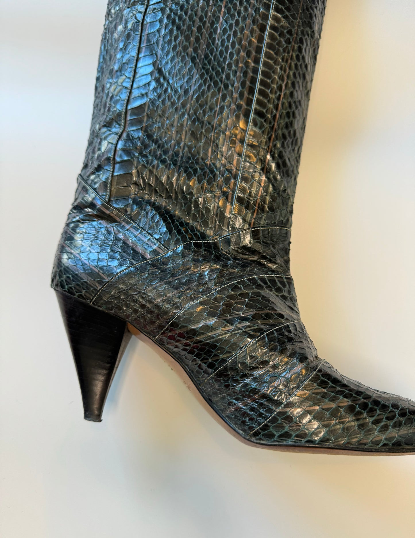 Disco Era Snake Skin Tall Boots