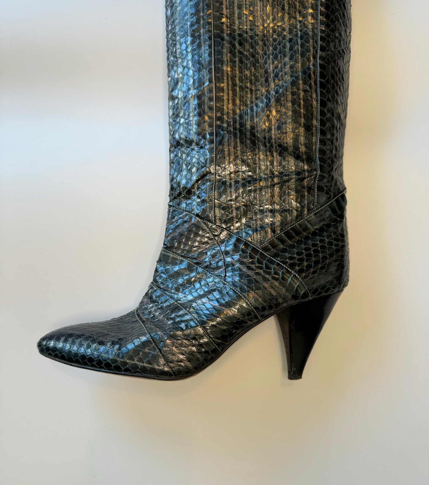 Disco Era Snake Skin Tall Boots