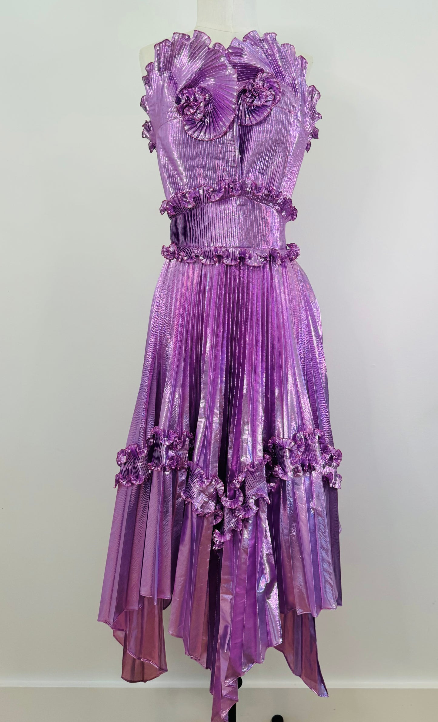 Zandra Rhodes 1977 Pat Cleveland Archival Metallic Dress!