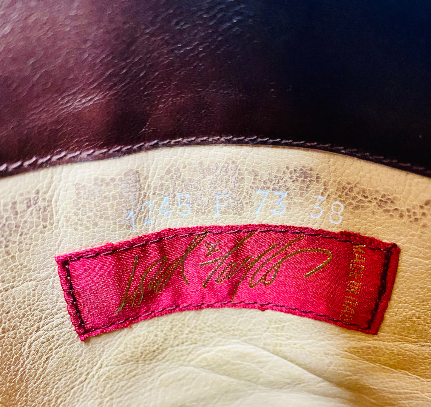 Vintage Tall Italian Burgundy Leather Boots