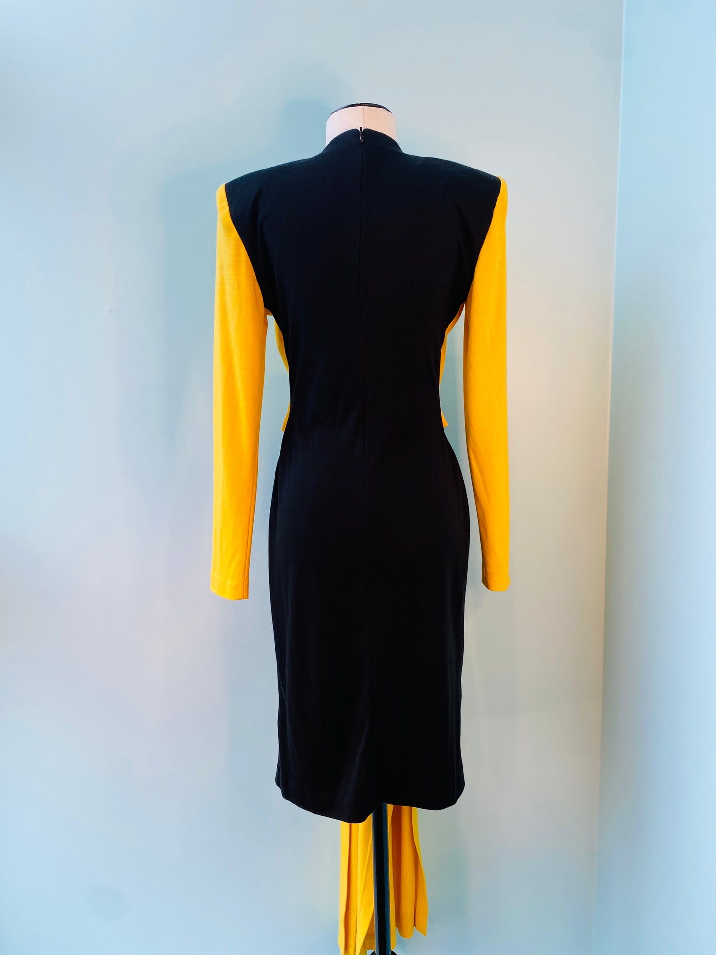 Rare Patrick Kelly Yellow and Black Shift Dress