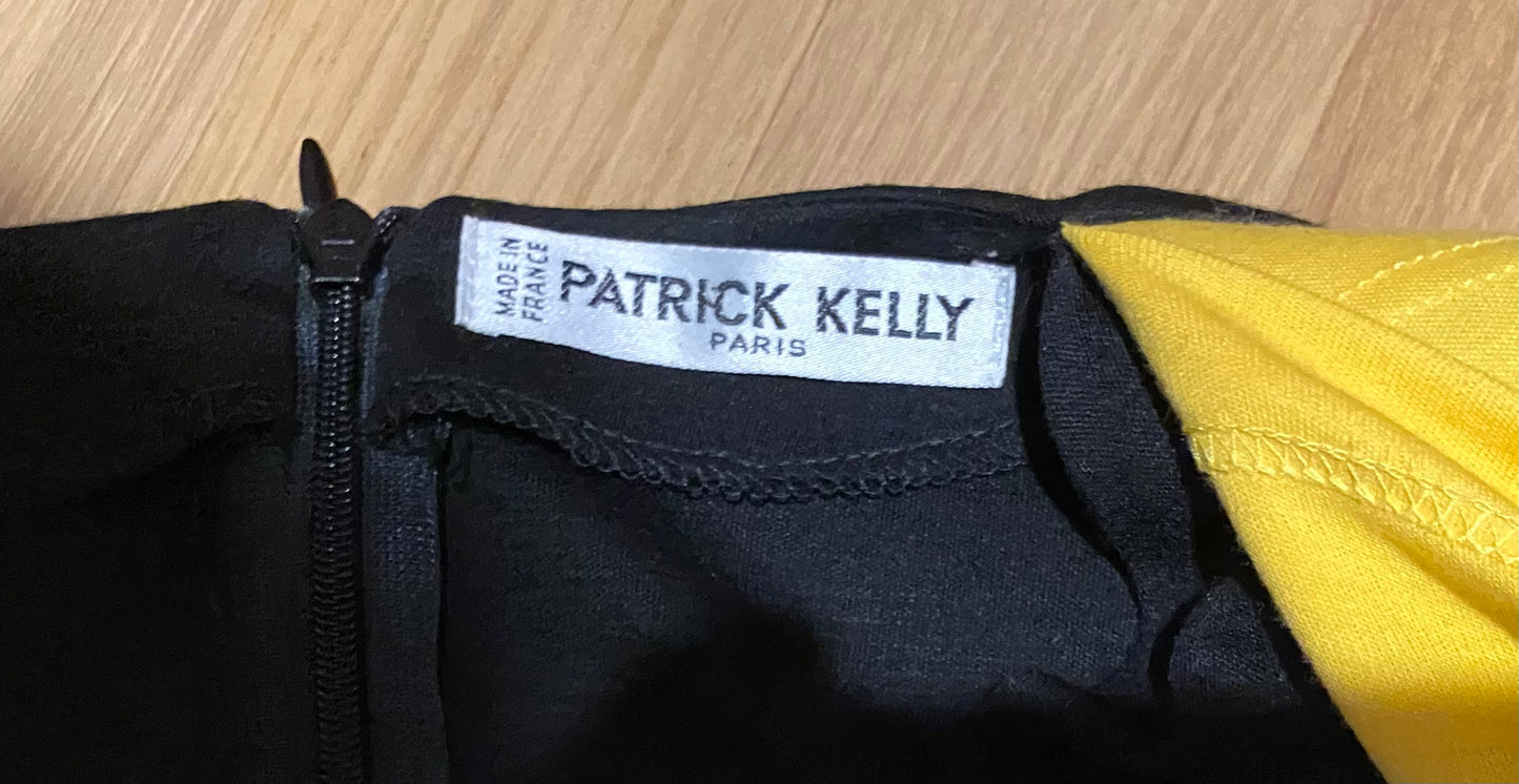 Rare Patrick Kelly Yellow and Black Shift Dress