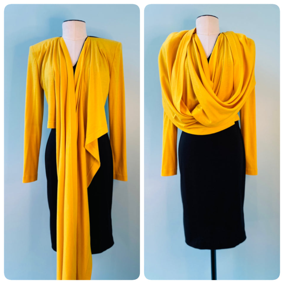 Rare Patrick Kelly Yellow and Black Shift Dress