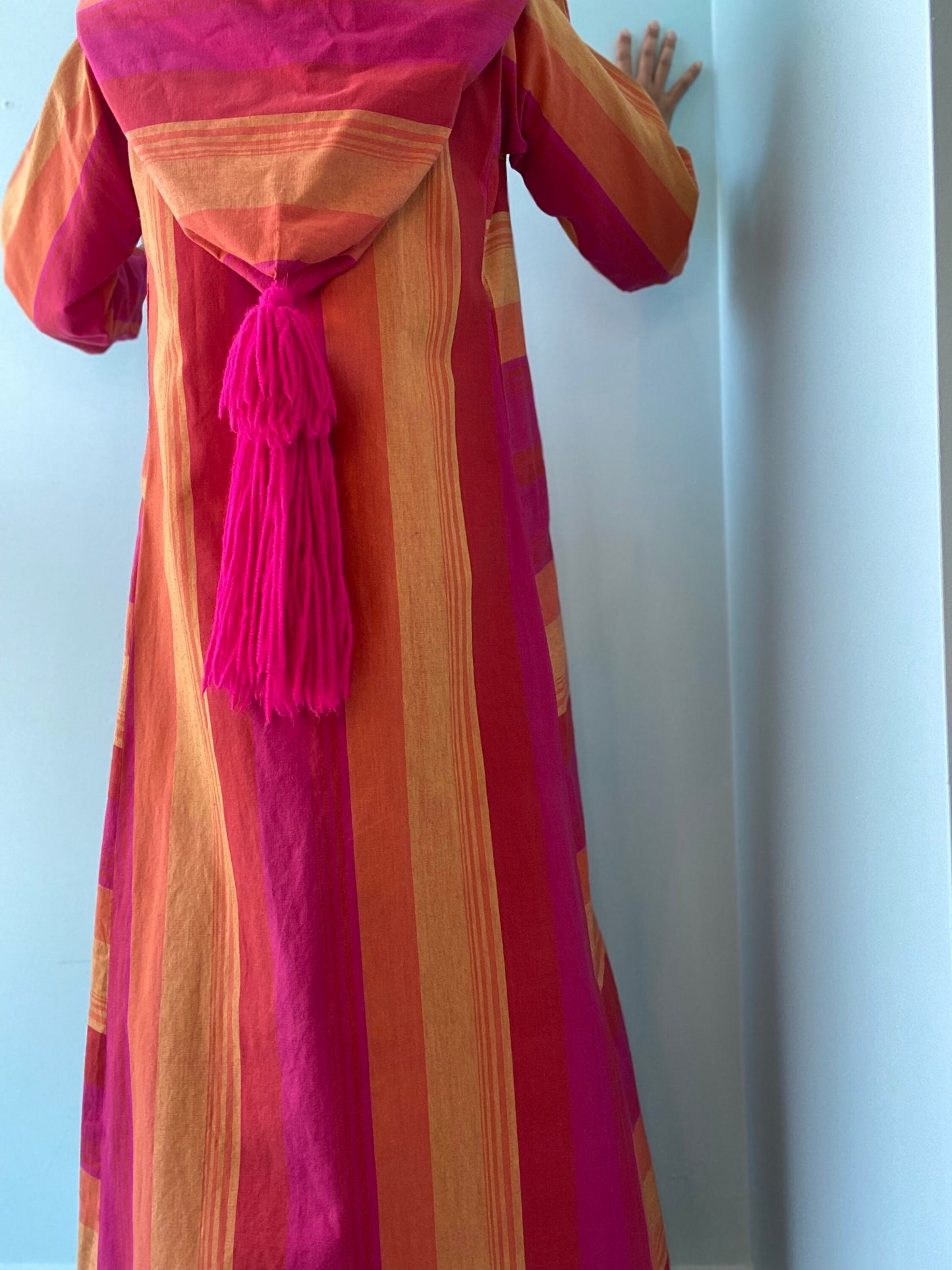 70s Josefa Cotton Hooded Caftan