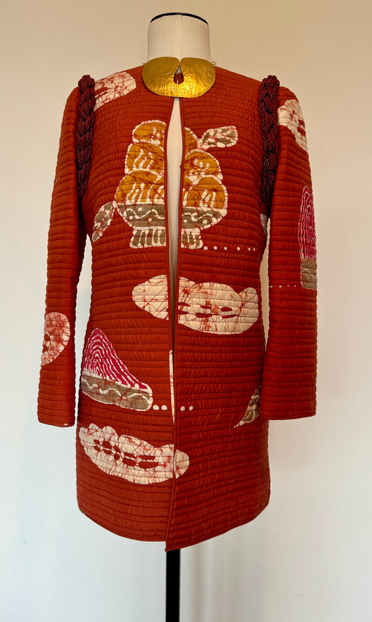 Mary McFadden Couture Silk Printed Archival Jacket