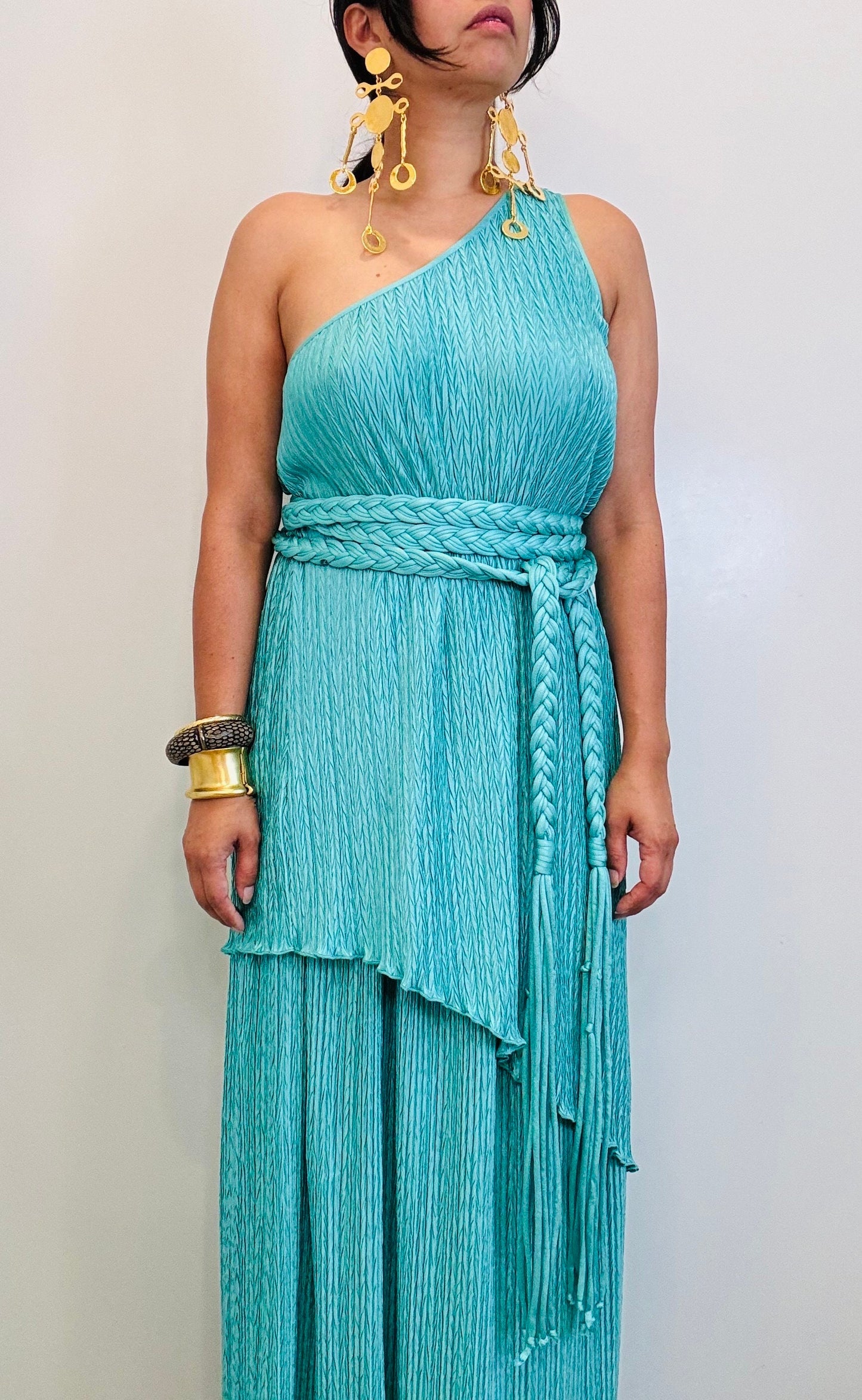 Mary McFadden Collection I Grecian One Shoulder 3 Piece Ensemble