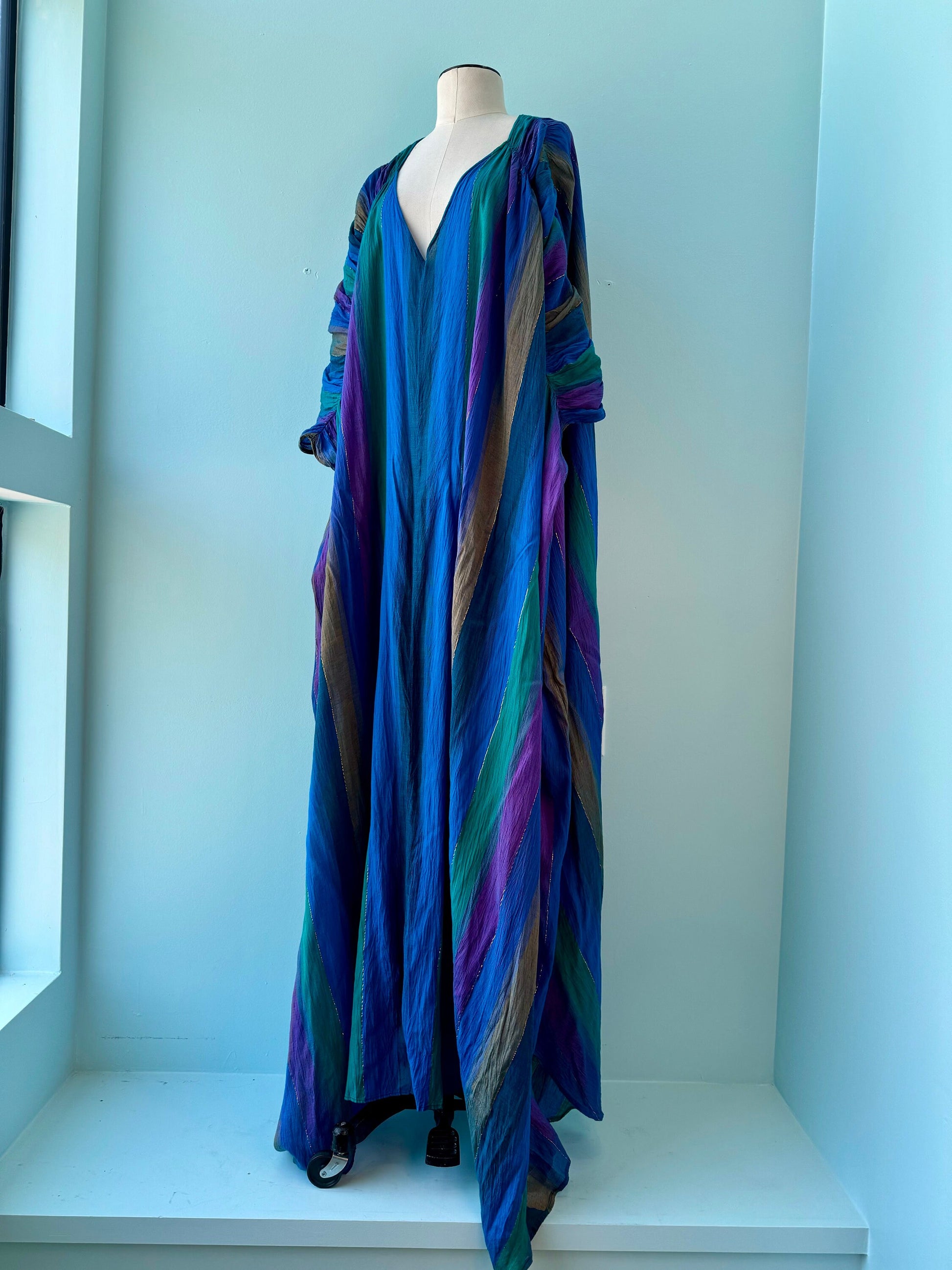 RARE Stunning Sultana Adini Cotton Gauze Metallic Goddess Collectors Caftan