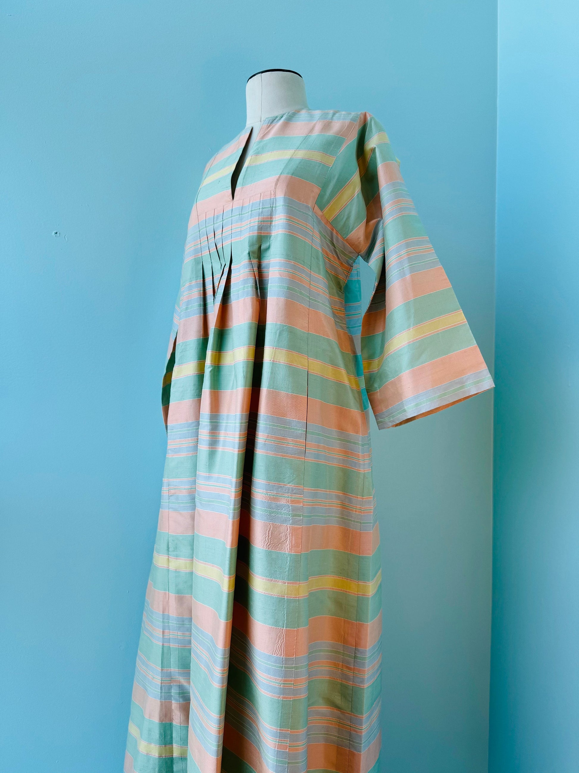 70s Jim Thompson Thai Silk Caftan Maxi