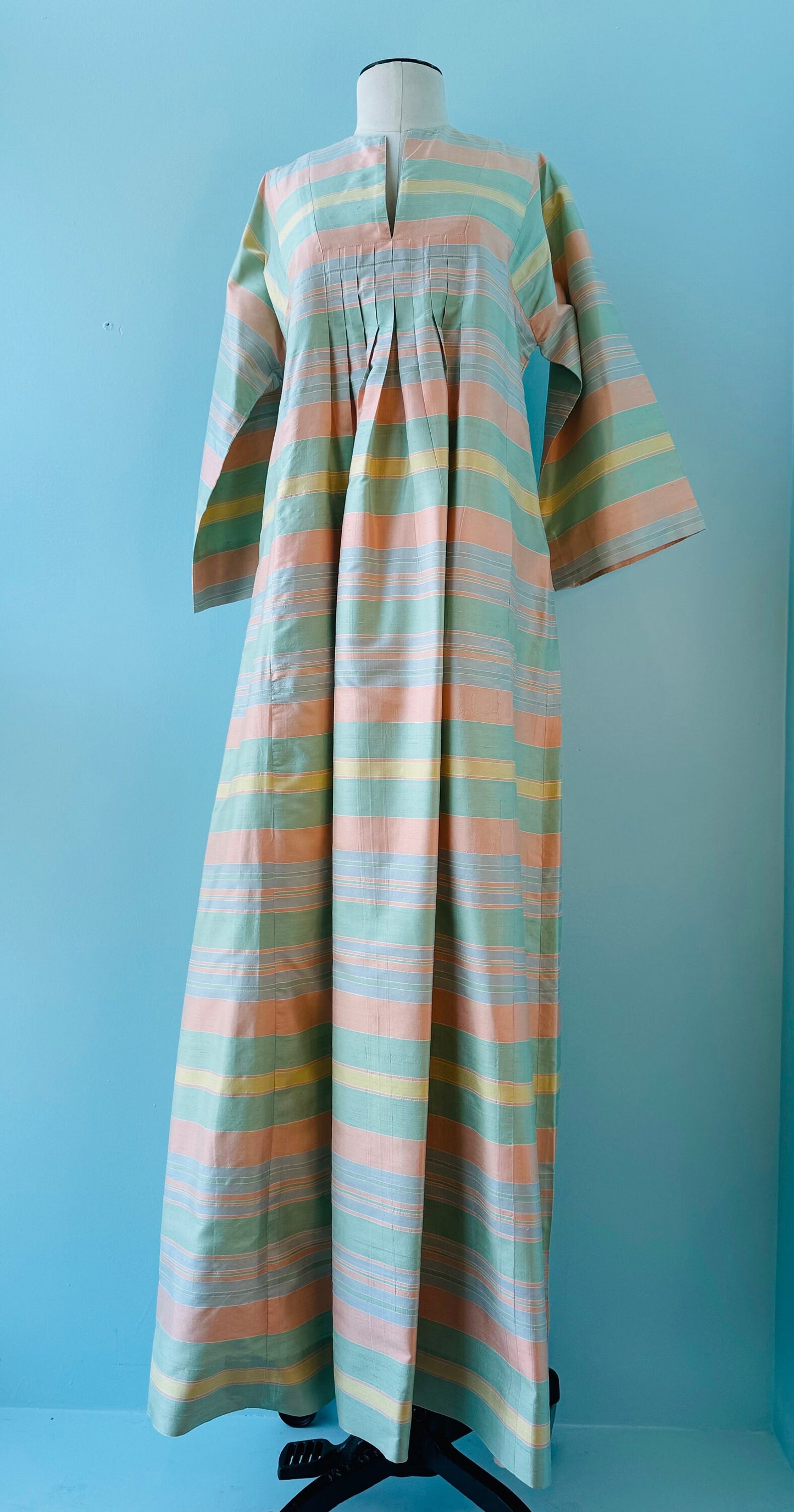 70s Jim Thompson Thai Silk Caftan Maxi