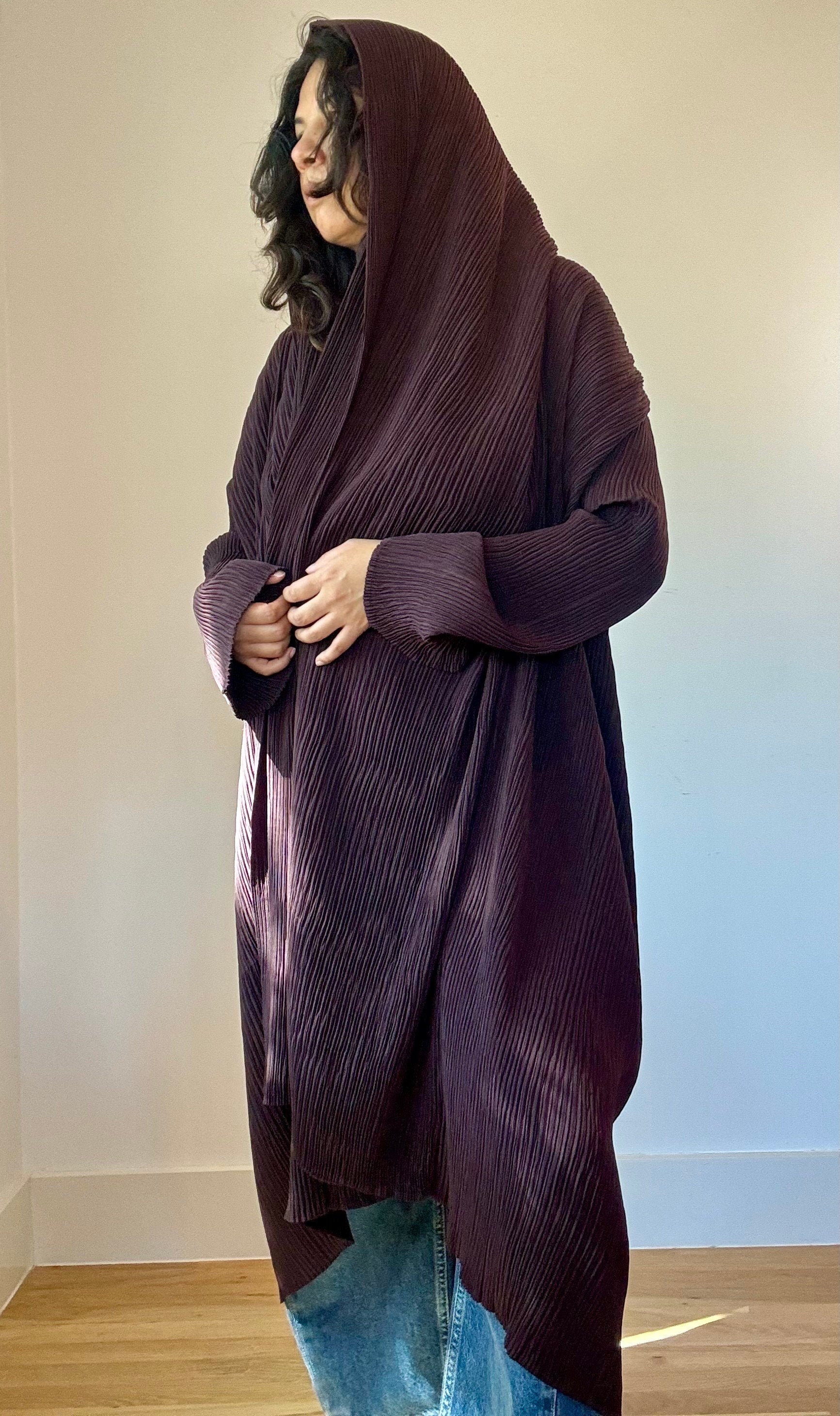 1996 Brown Issey Miyake Pleated Duster