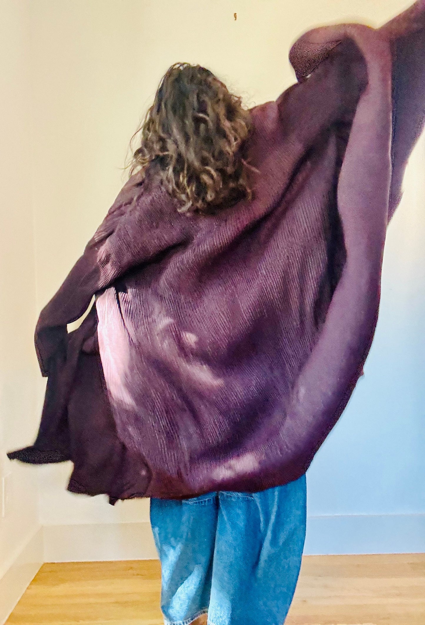 1996 Brown Issey Miyake Pleated Duster