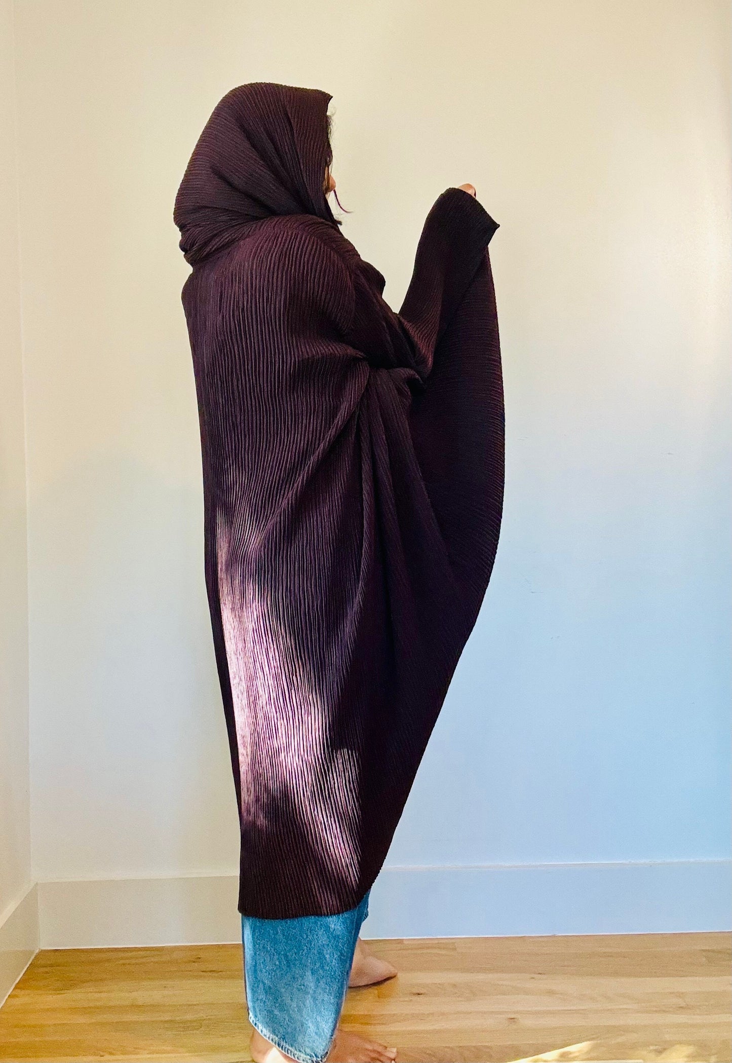 1996 Brown Issey Miyake Pleated Duster