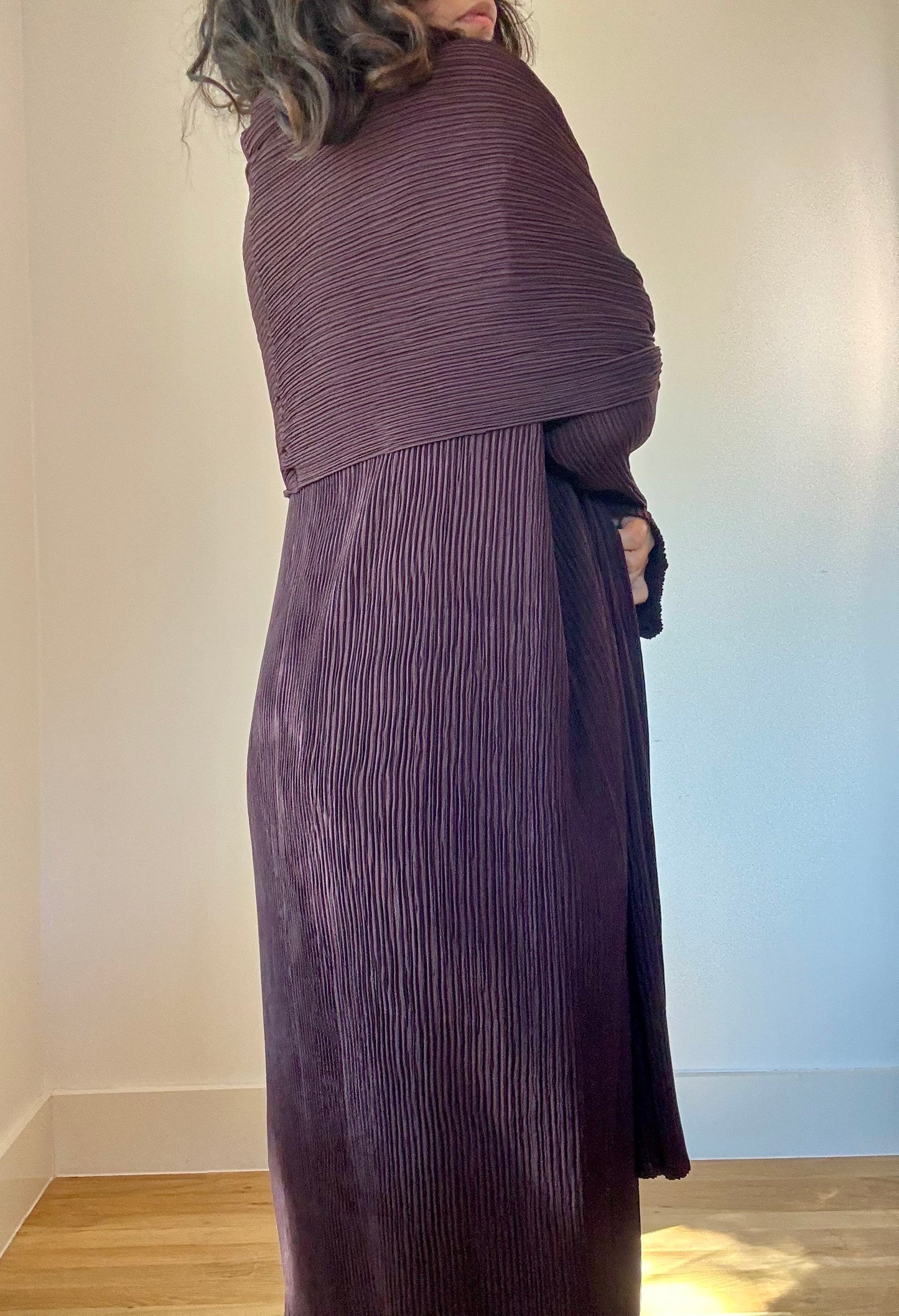 1996 Brown Issey Miyake Pleated Duster