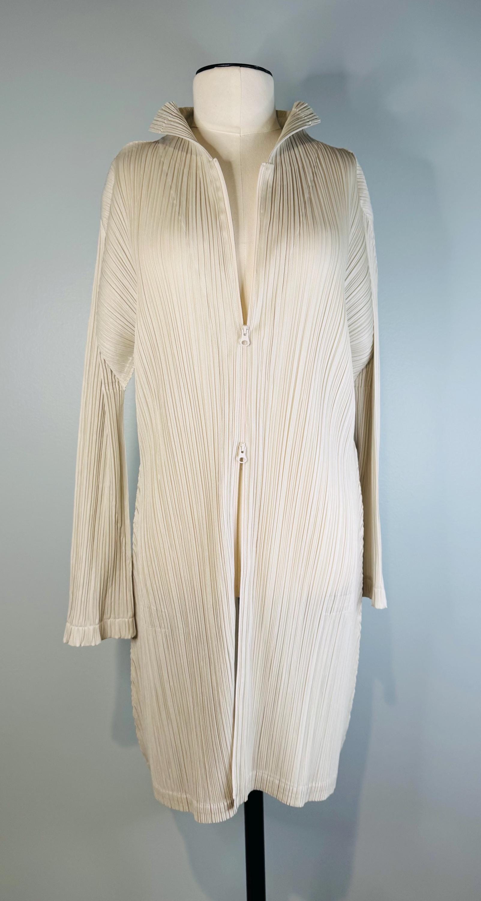 Pleats Please Light Gray Pleated Tunic NWT