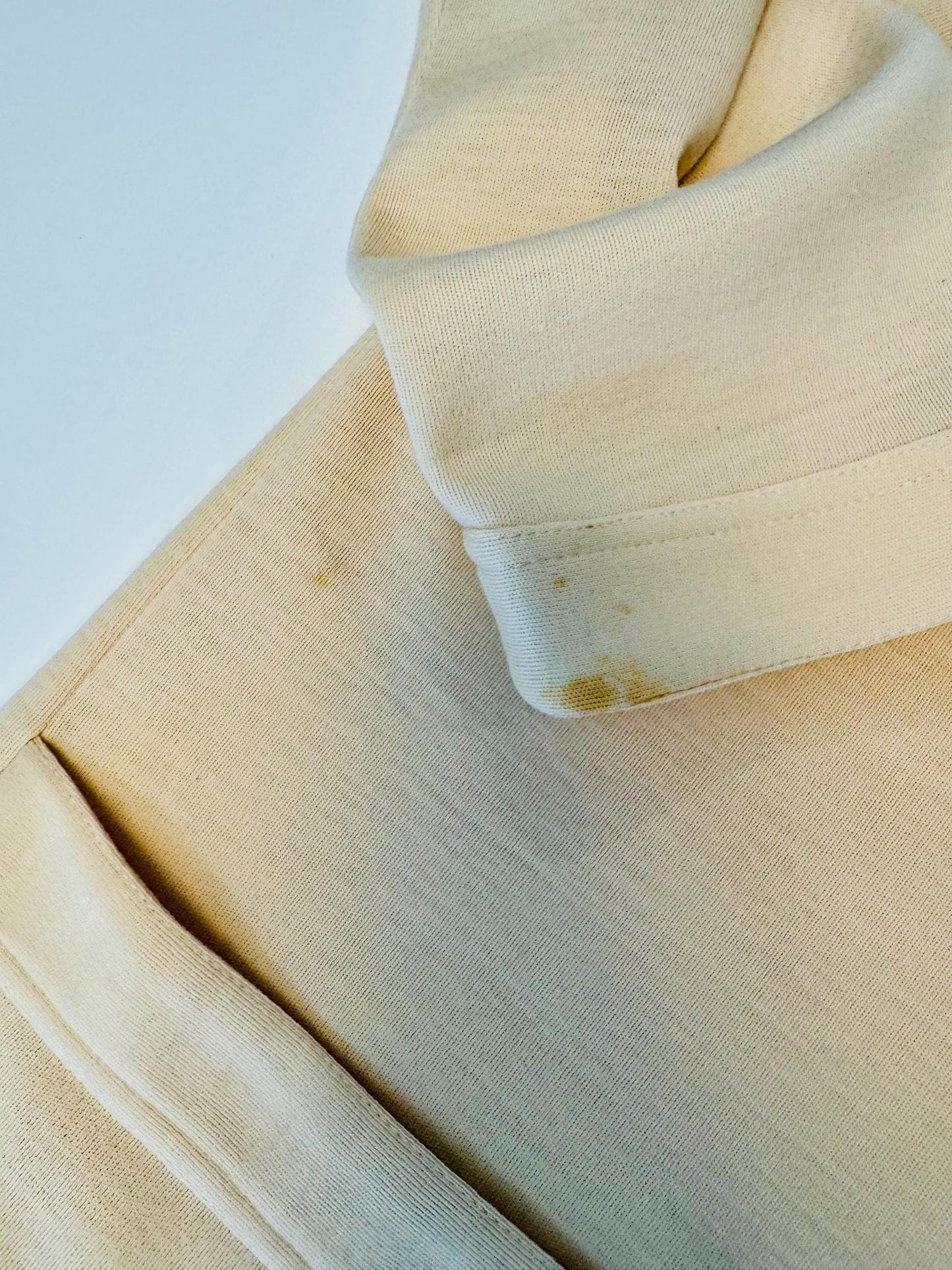 1984 CHANEL Runway logo Button Ivory Wool Skirt Ensemble