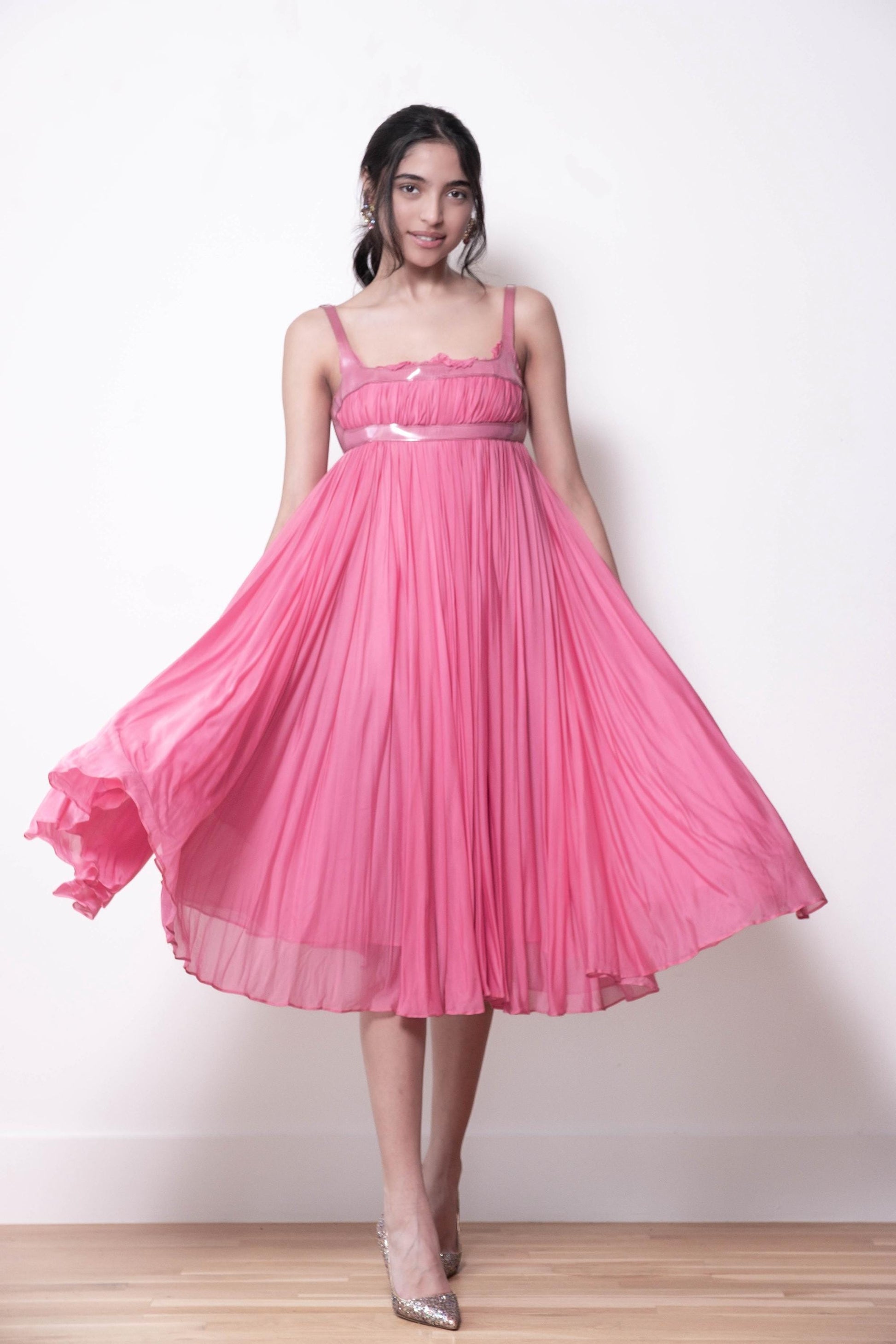 NWT Alexander McQueen 2004 Pink Harness Babydoll Dress